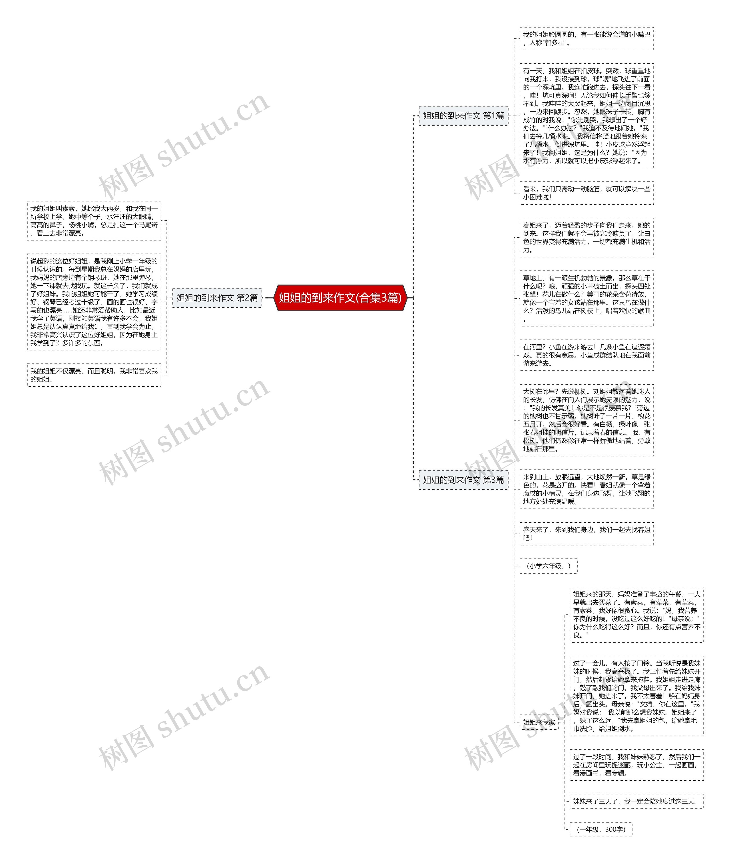 姐姐的到来作文(合集3篇)思维导图