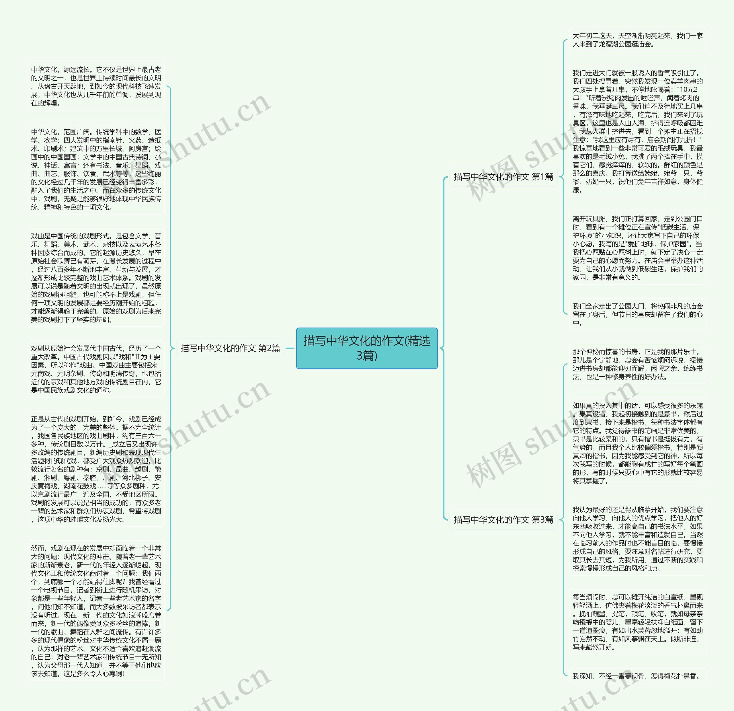 描写中华文化的作文(精选3篇)思维导图