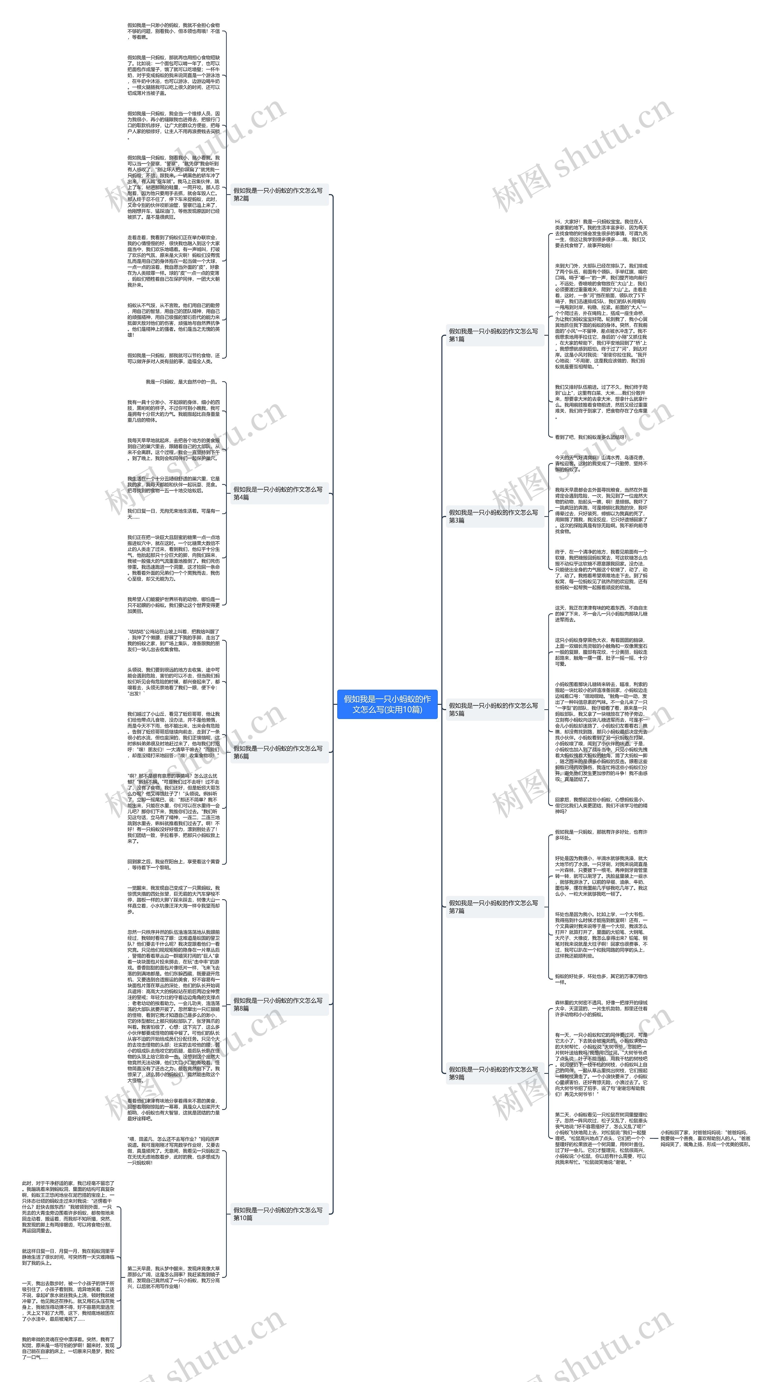 假如我是一只小蚂蚁的作文怎么写(实用10篇)思维导图