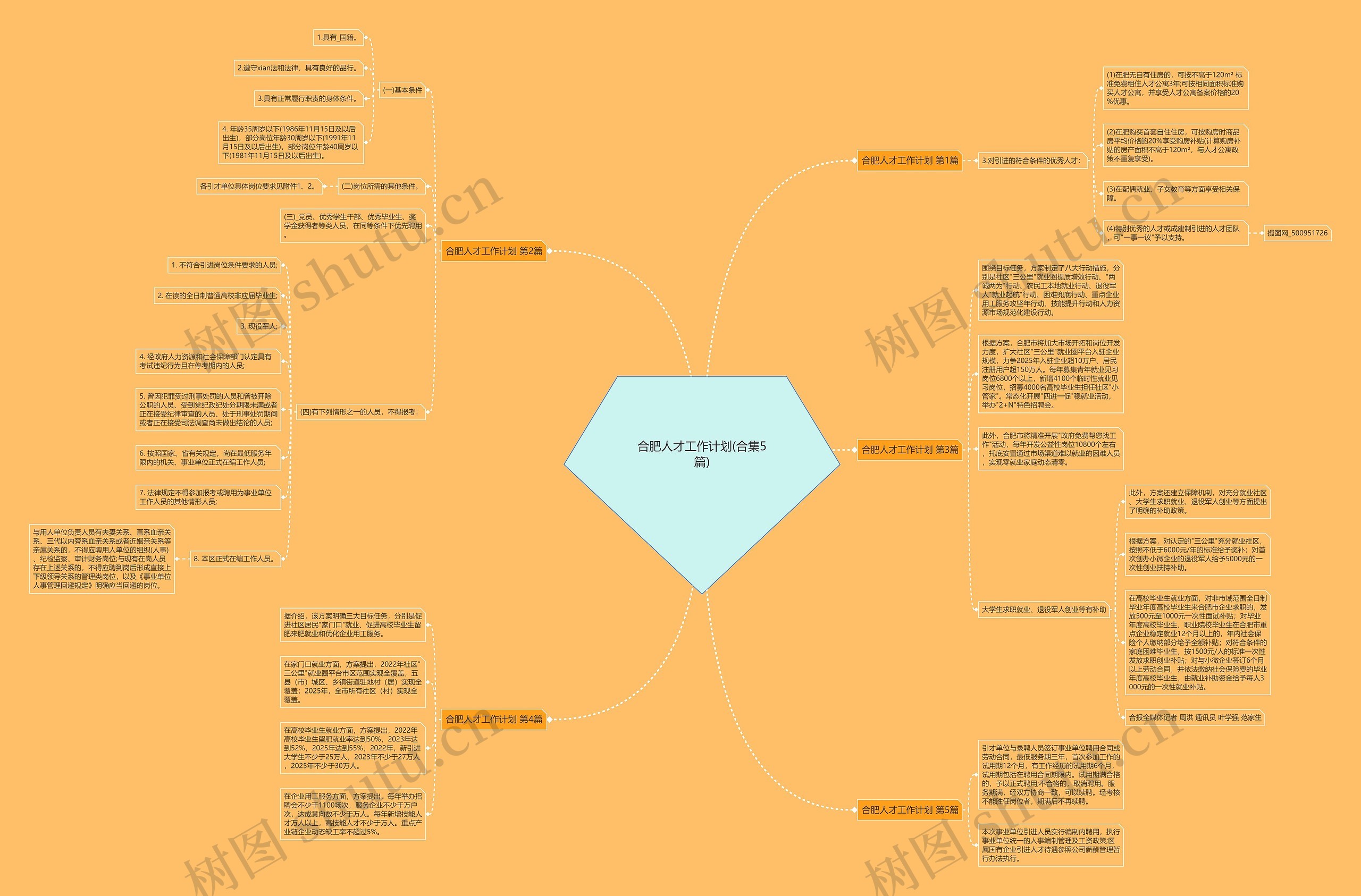 合肥人才工作计划(合集5篇)思维导图