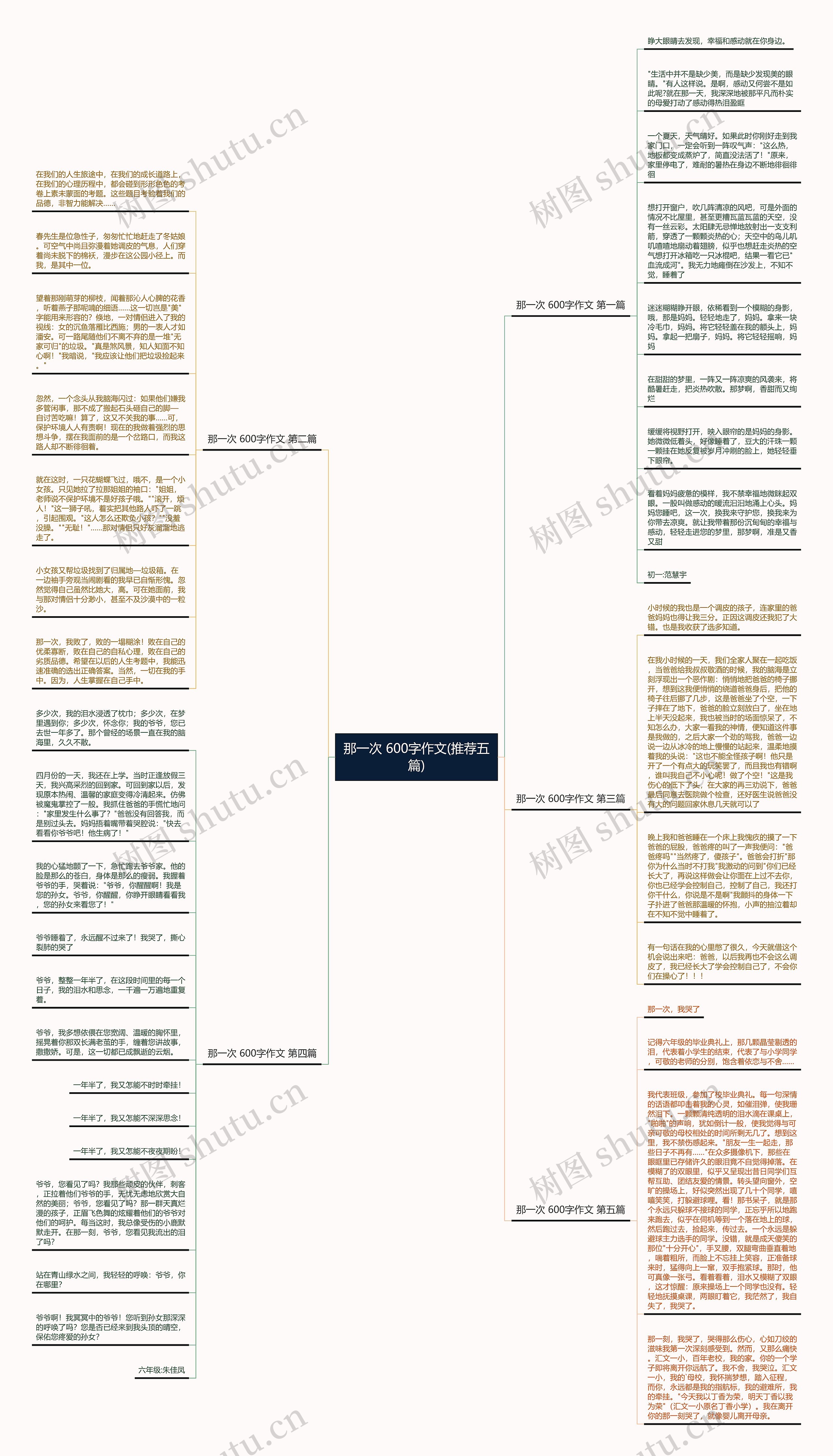那一次 600字作文(推荐五篇)思维导图