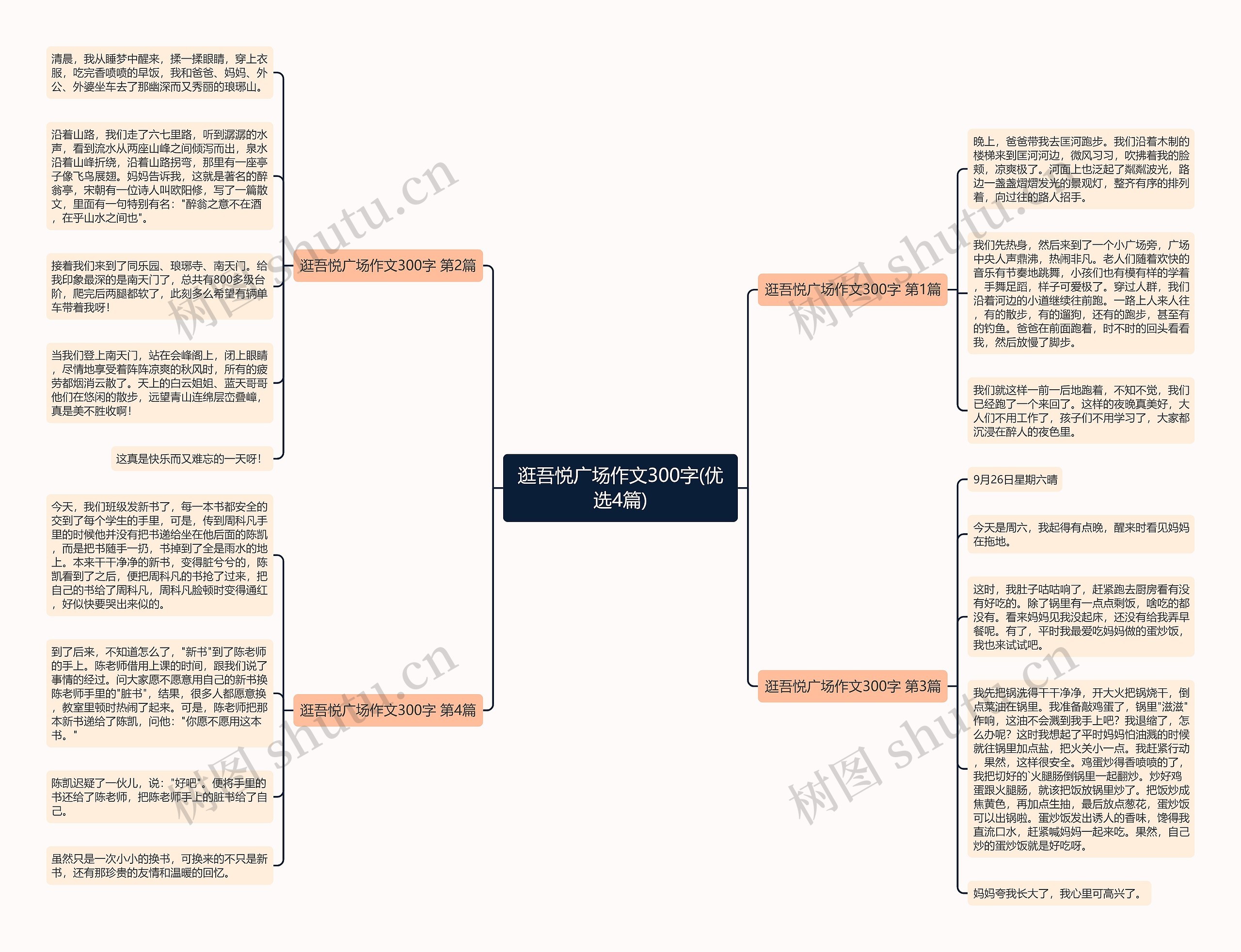 逛吾悦广场作文300字(优选4篇)思维导图