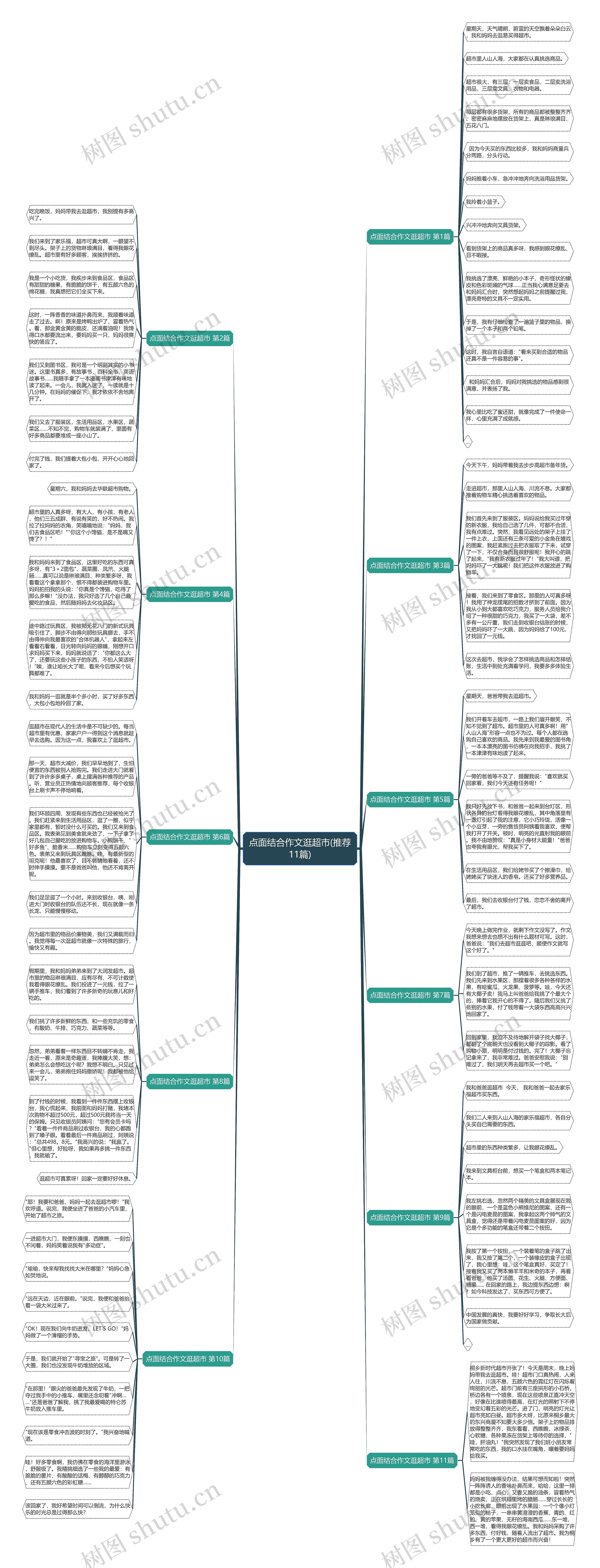 点面结合作文逛超市(推荐11篇)思维导图