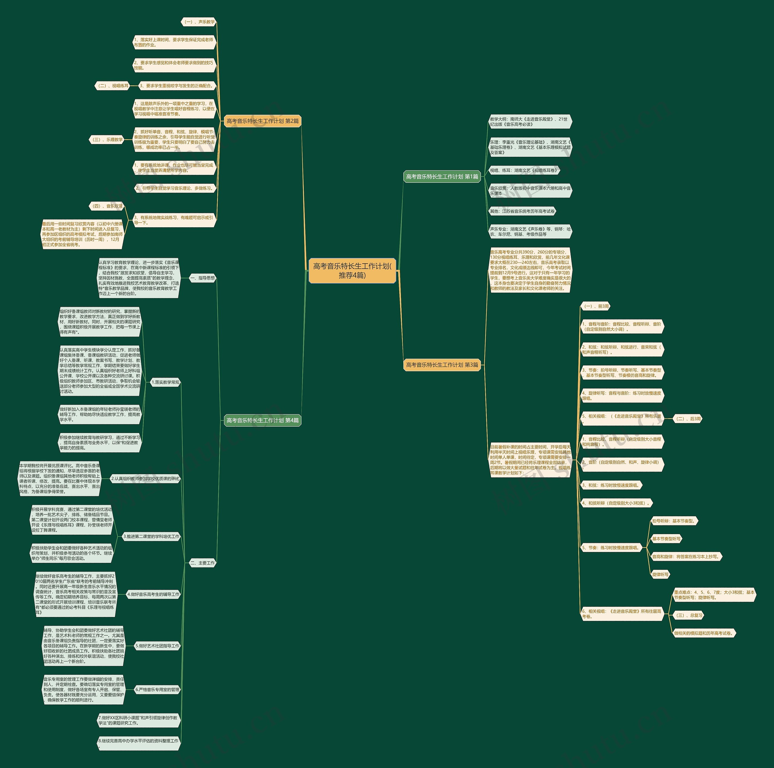 高考音乐特长生工作计划(推荐4篇)