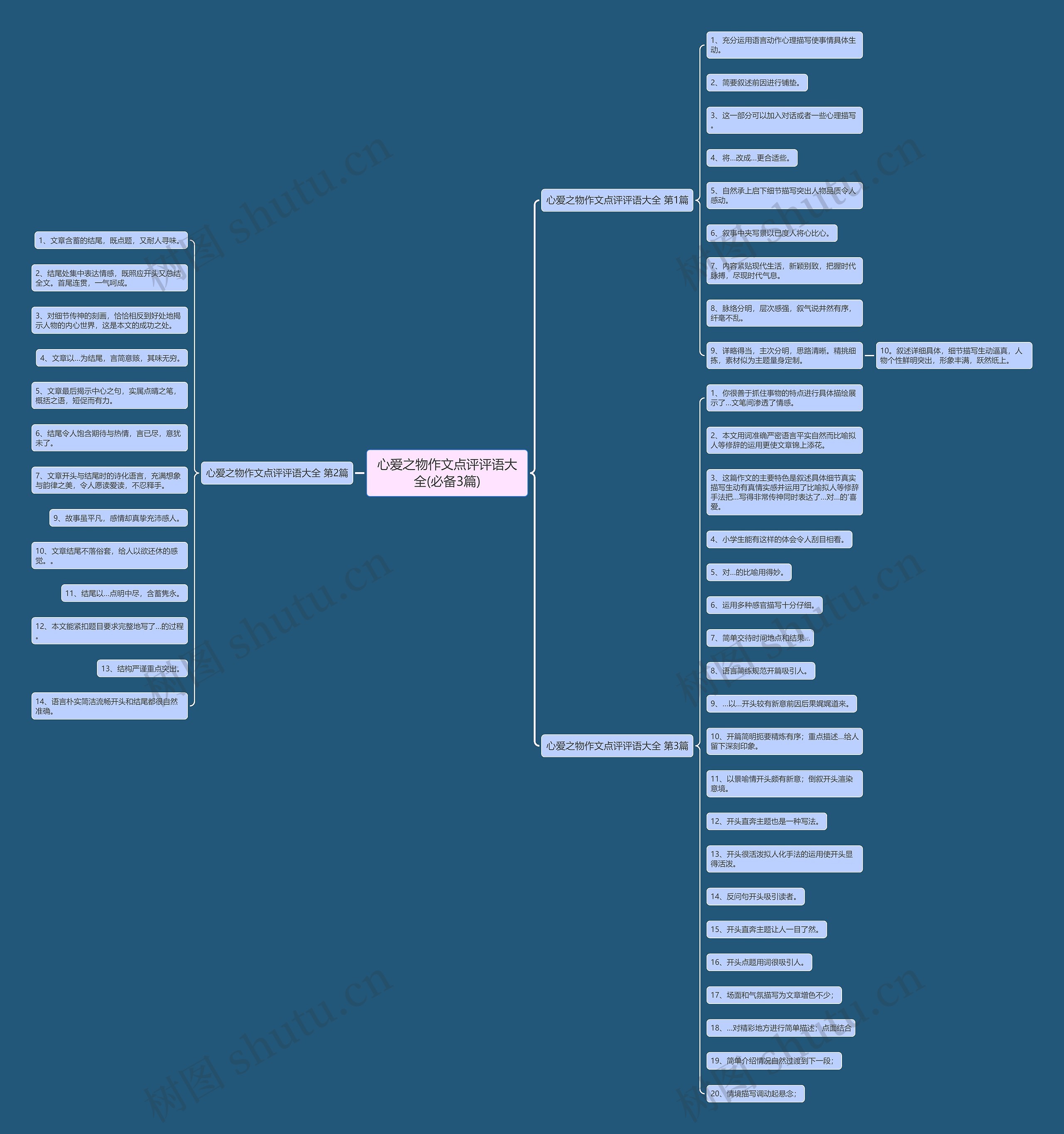 心爱之物作文点评评语大全(必备3篇)思维导图