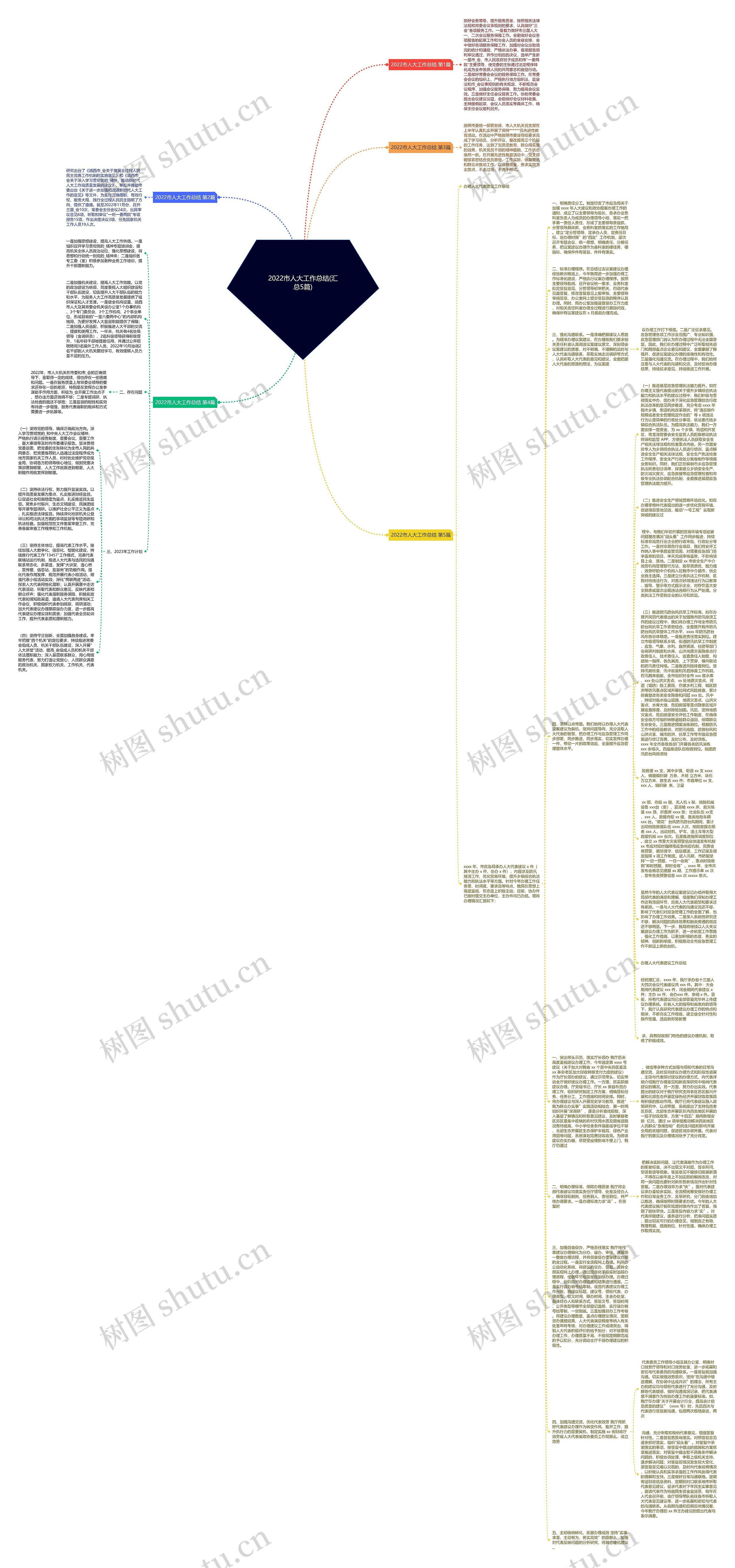 2022市人大工作总结(汇总5篇)思维导图