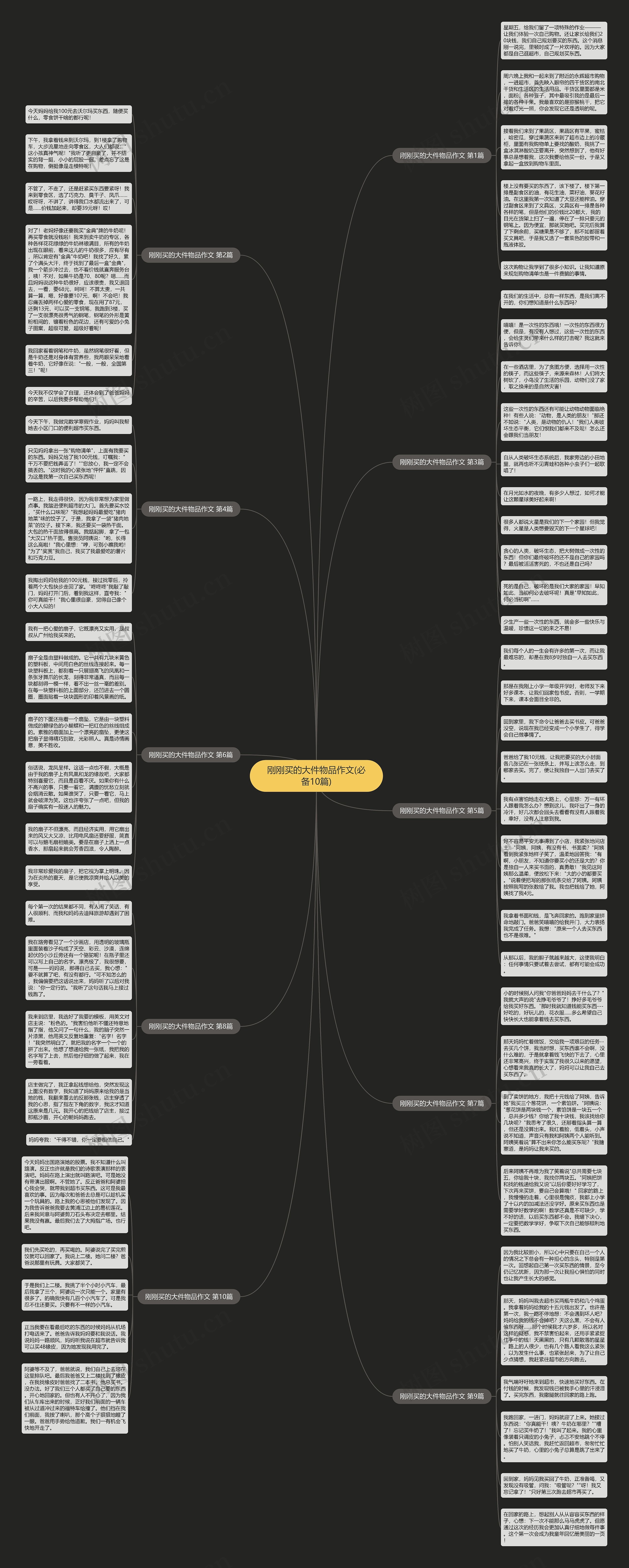 刚刚买的大件物品作文(必备10篇)思维导图
