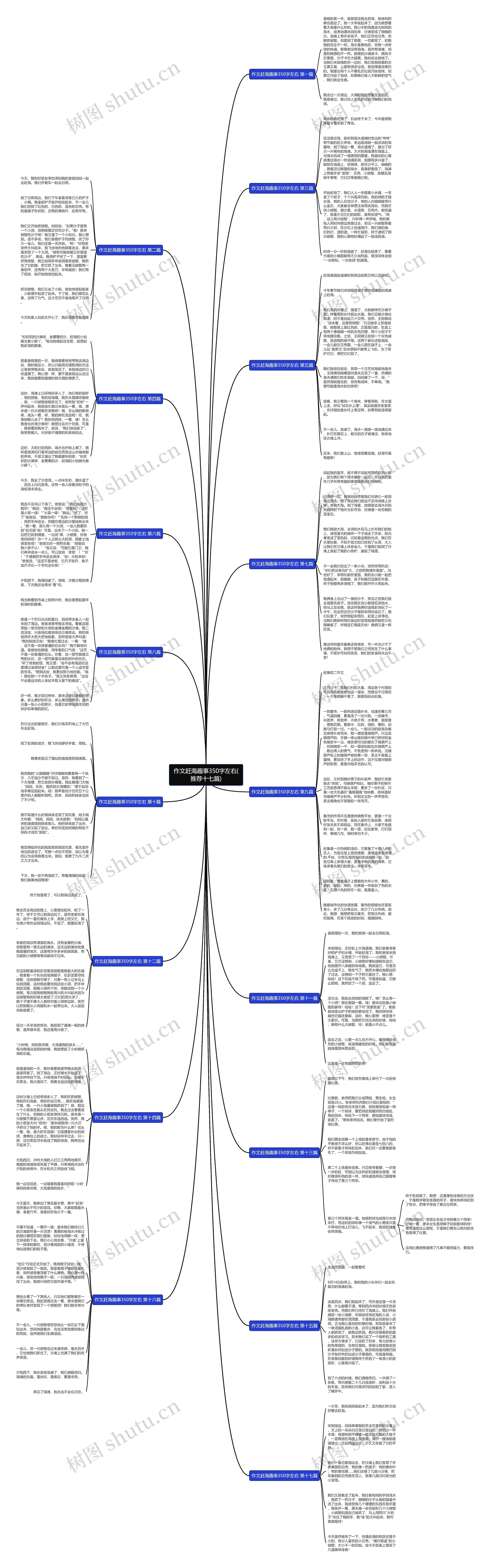 作文赶海趣事350字左右(推荐十七篇)思维导图