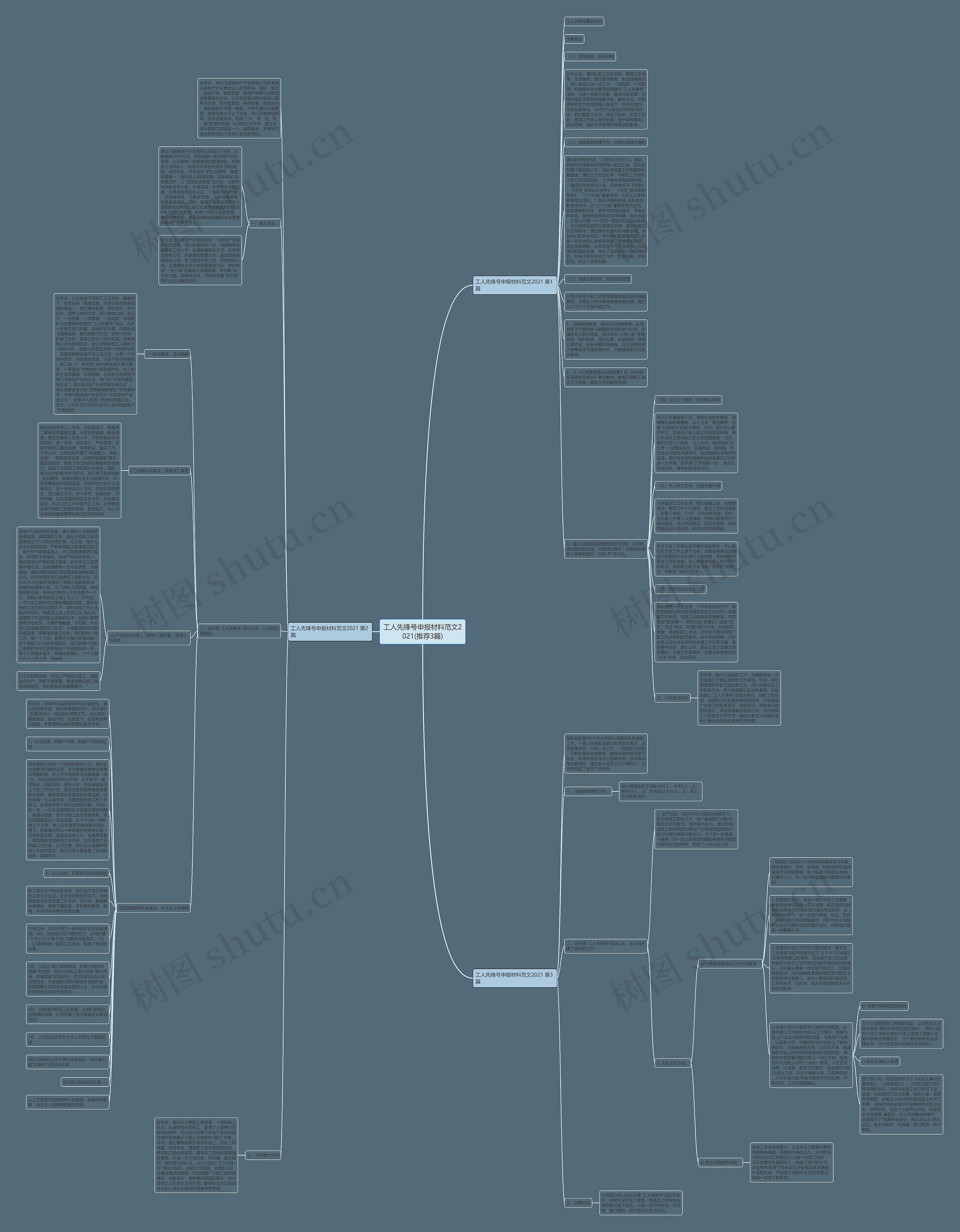 工人先锋号申报材料范文2021(推荐3篇)思维导图