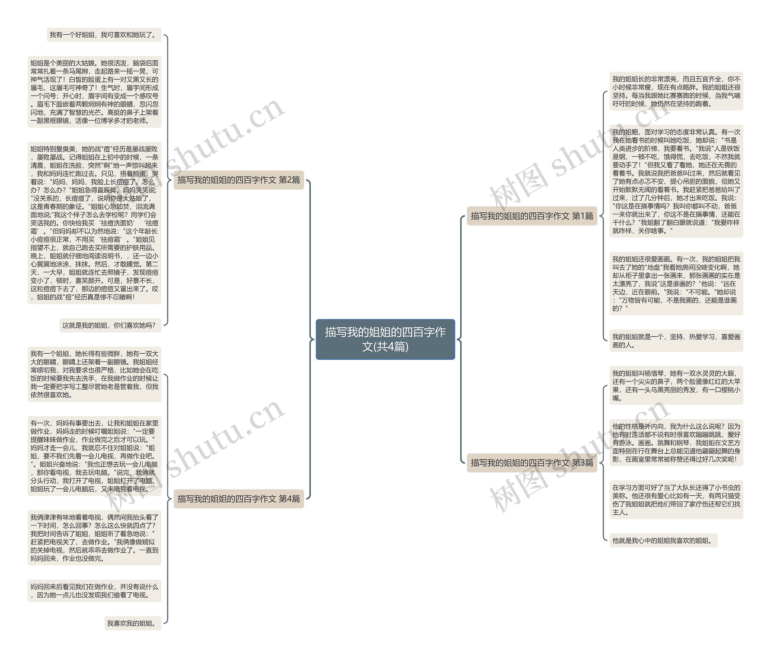 描写我的姐姐的四百字作文(共4篇) 描写我的姐姐的四百字作文(共4篇)