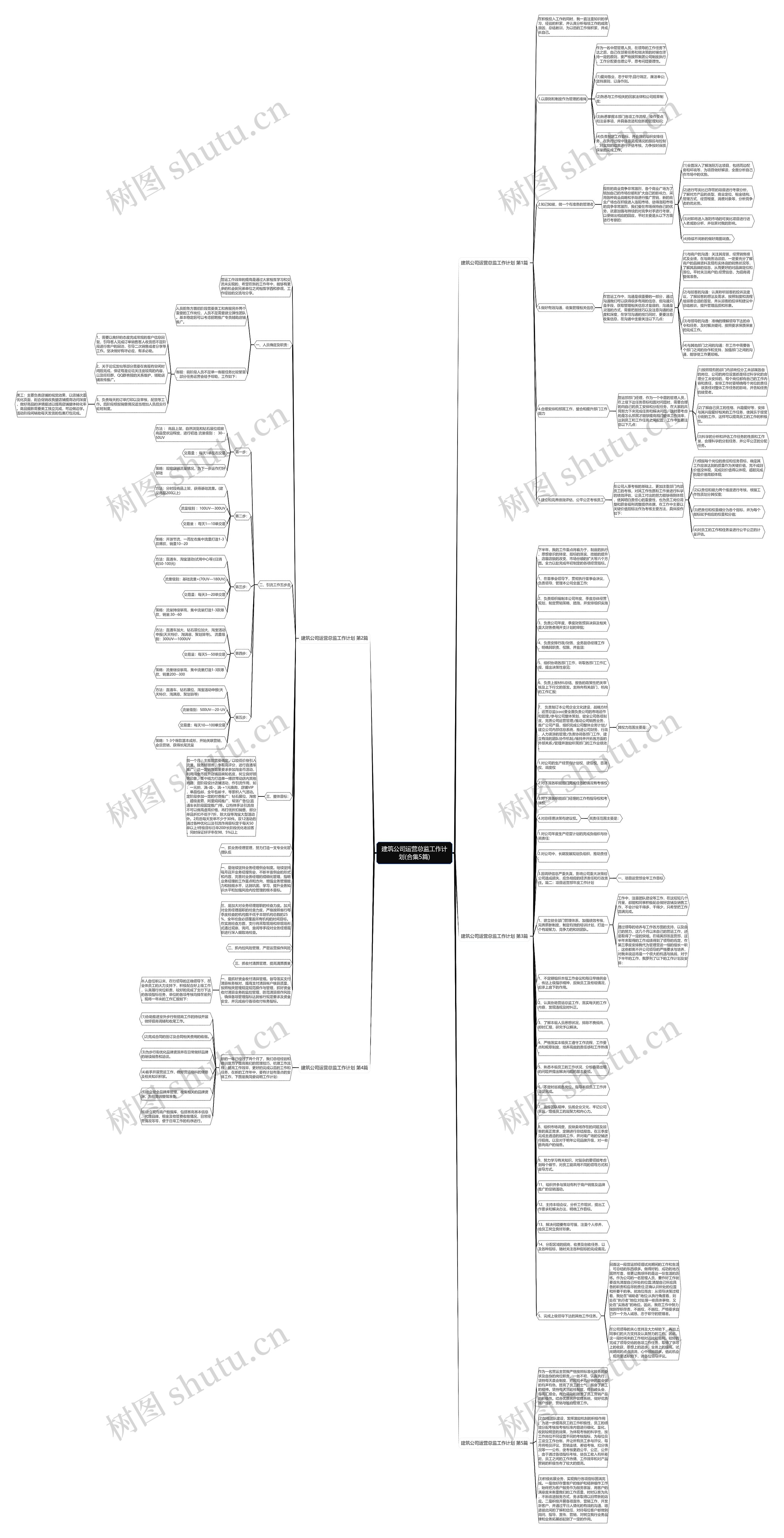 建筑公司运营总监工作计划(合集5篇)思维导图