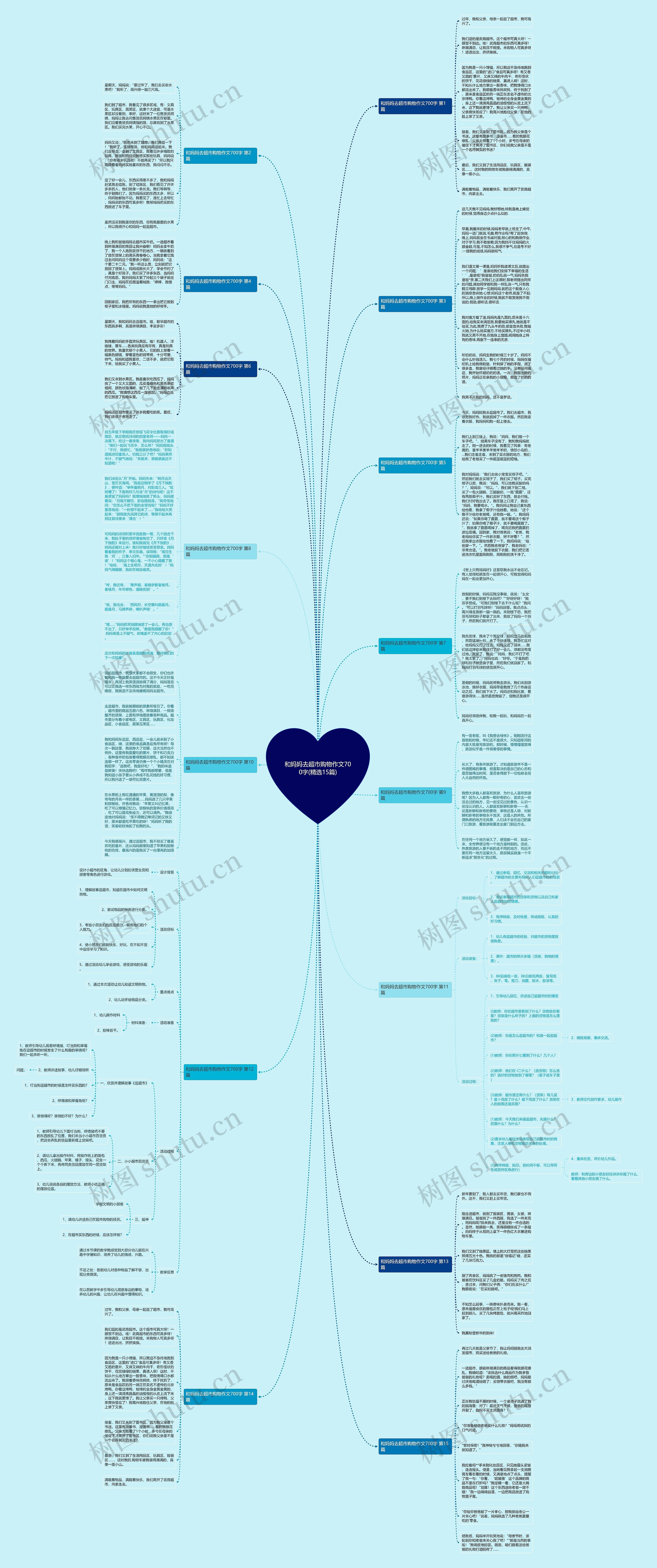 和妈妈去超市购物作文700字(精选15篇)思维导图
