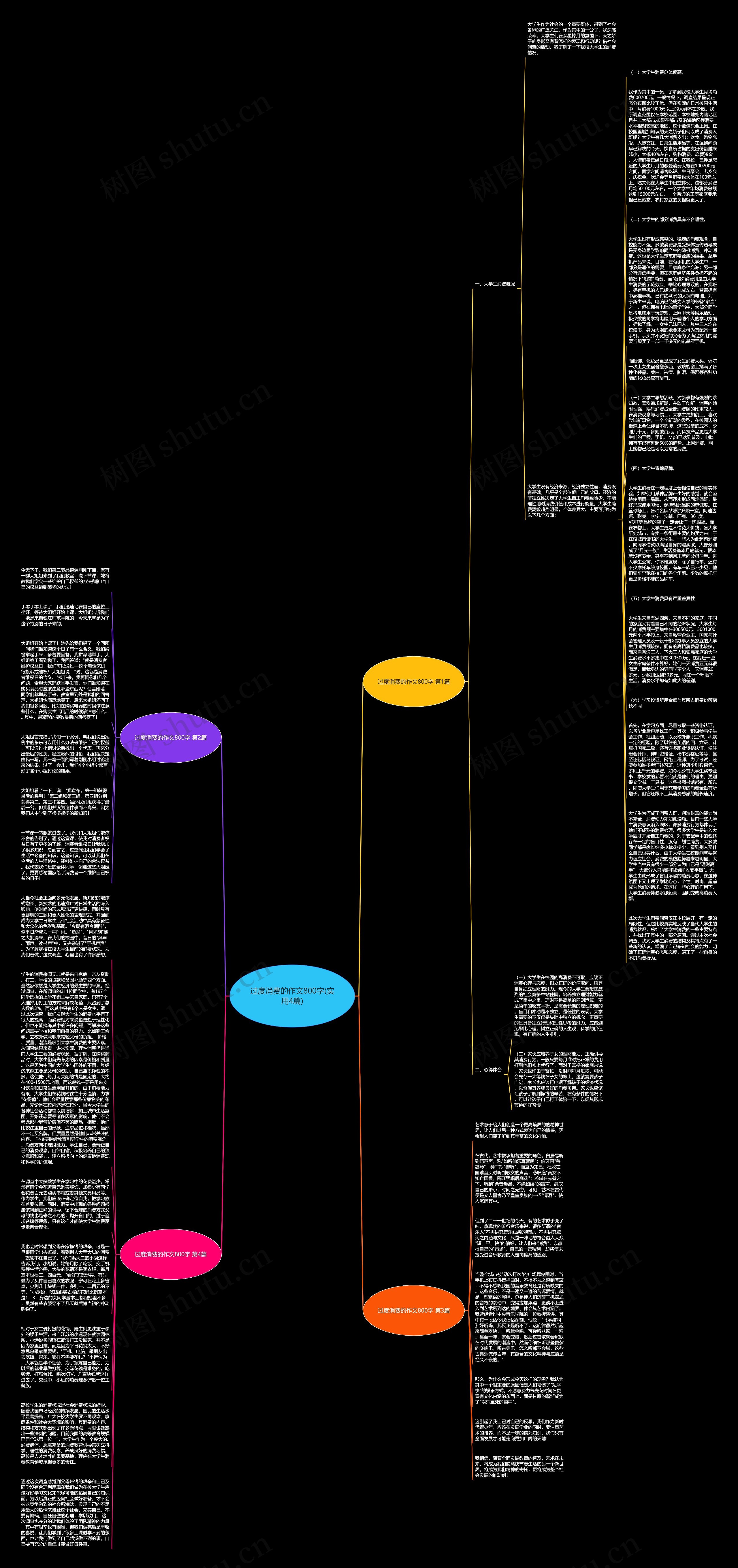 过度消费的作文800字(实用4篇)思维导图