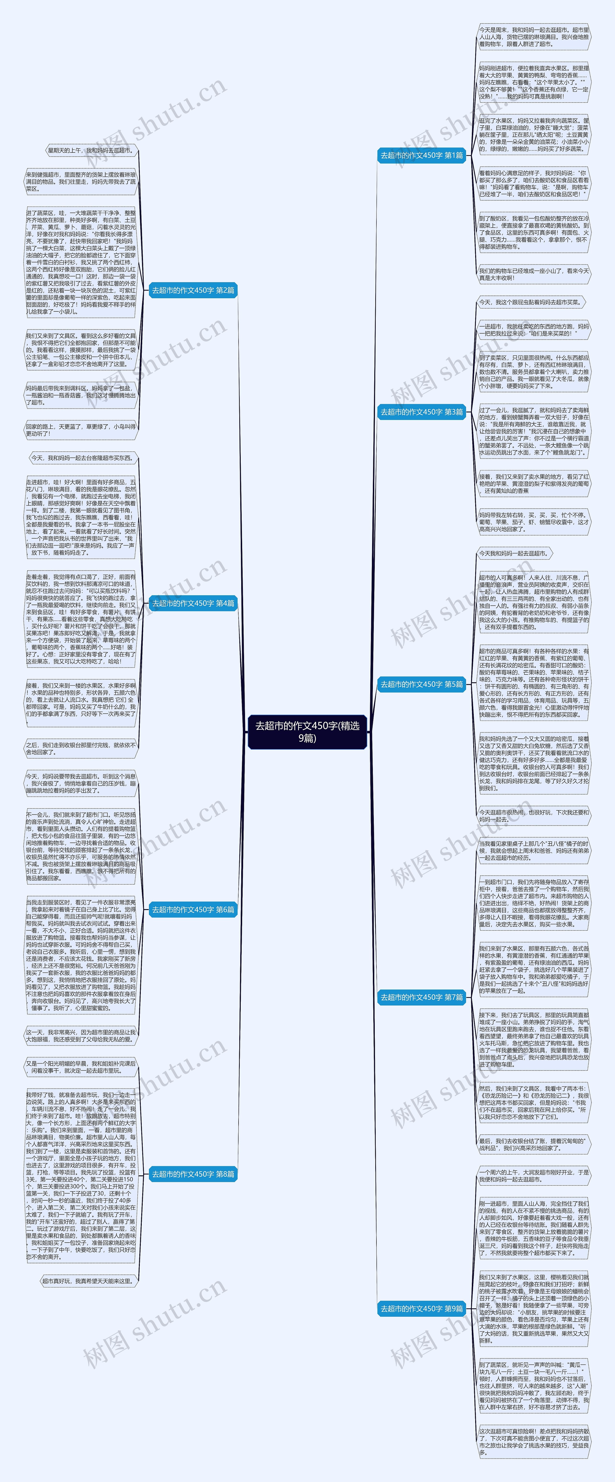 去超市的作文450字(精选9篇)思维导图