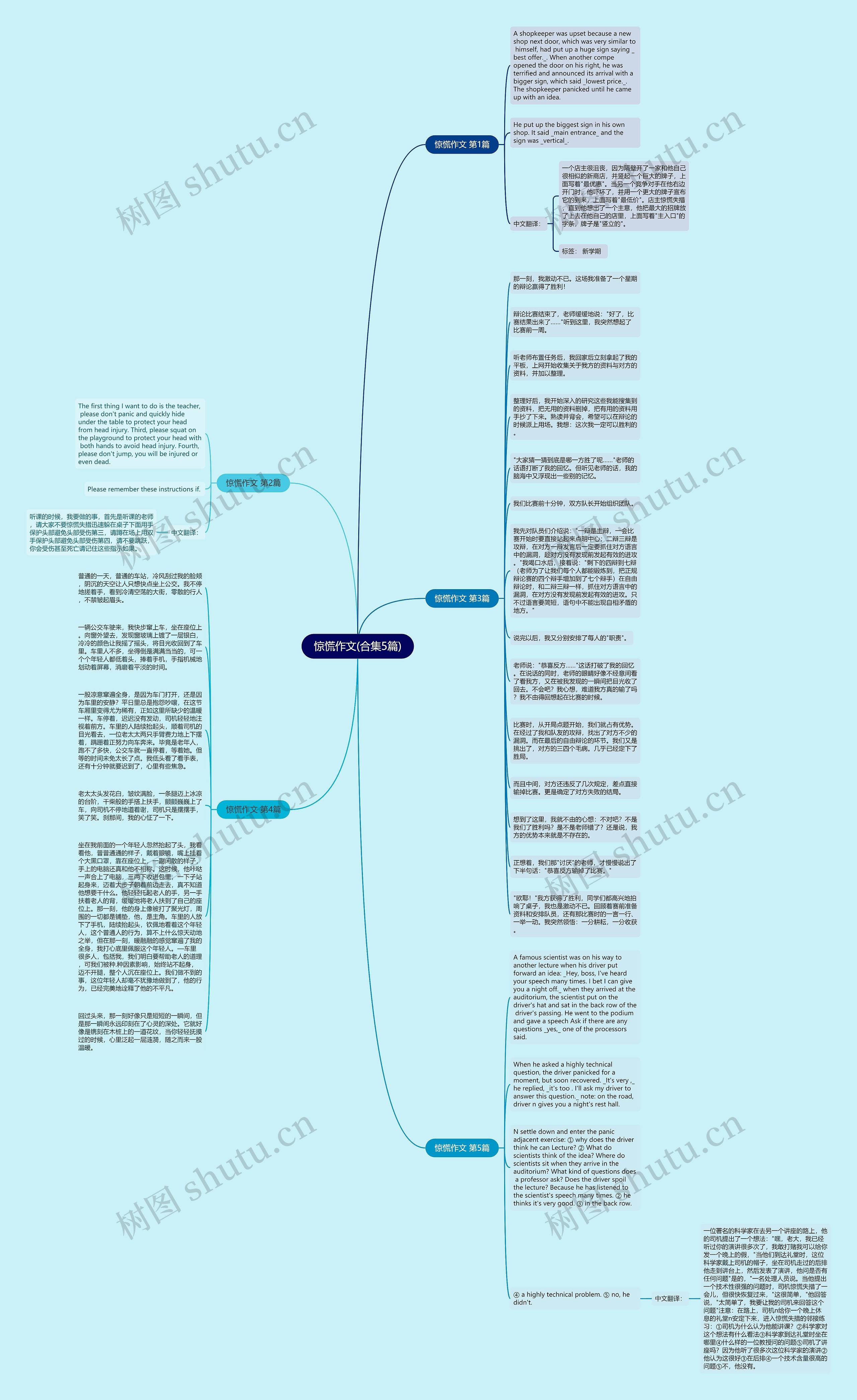 惊慌作文(合集5篇)思维导图