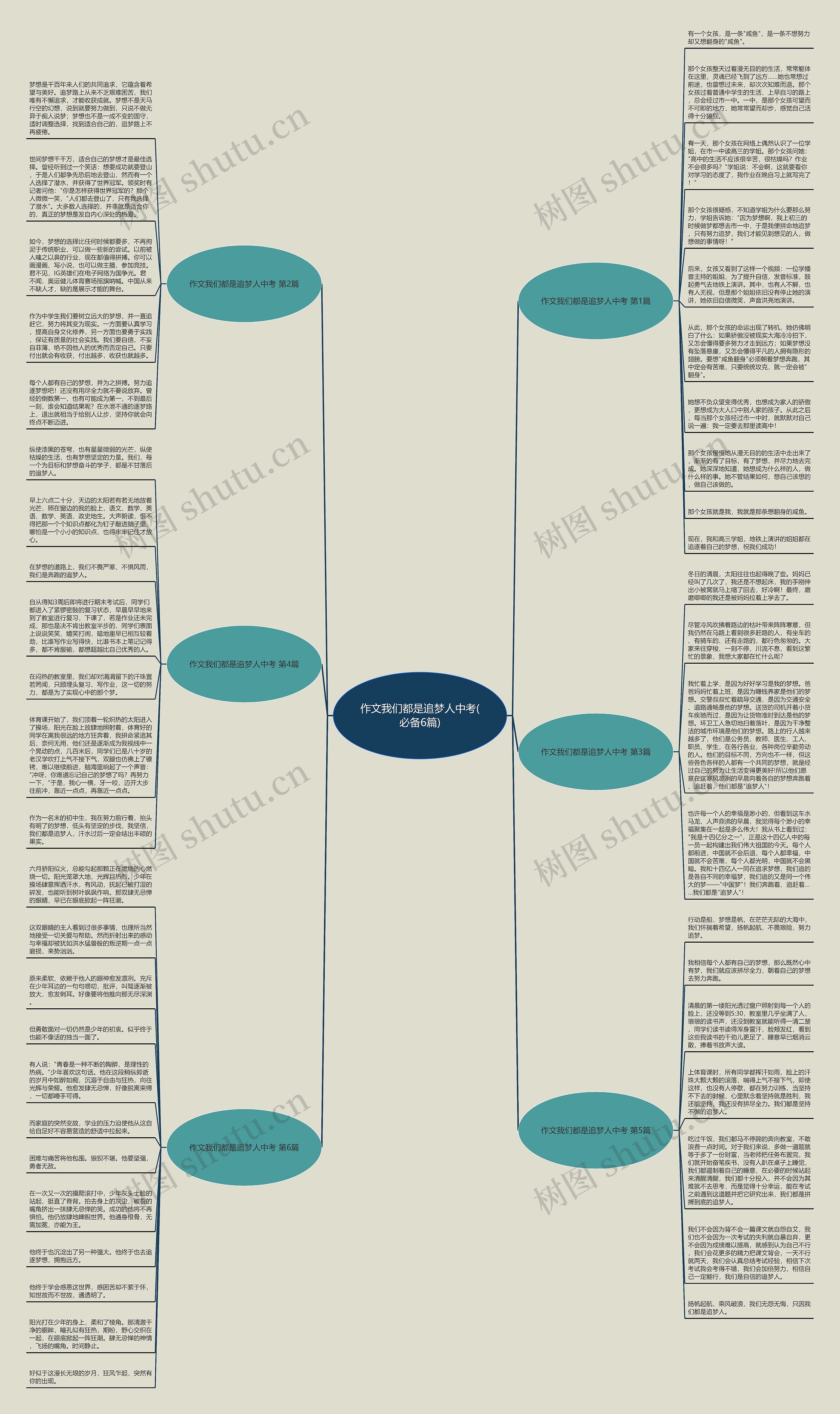 作文我们都是追梦人中考(必备6篇)思维导图