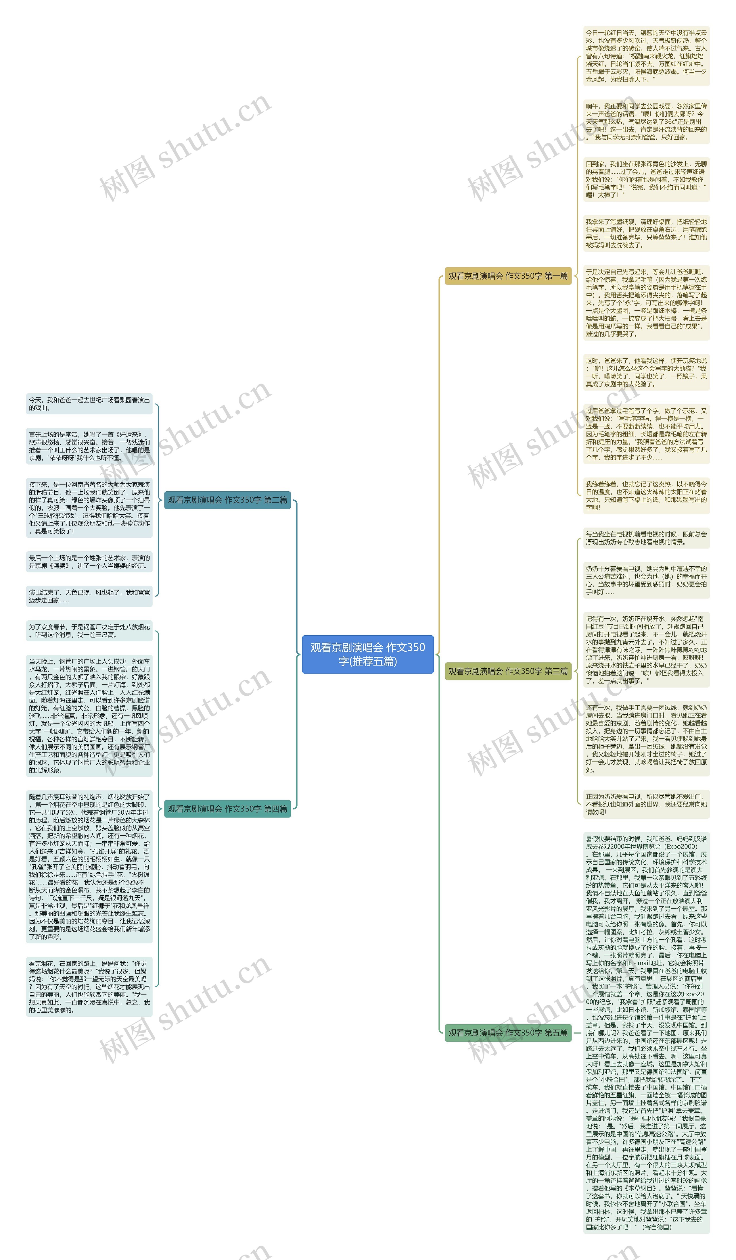 观看京剧演唱会 作文350字(推荐五篇)思维导图