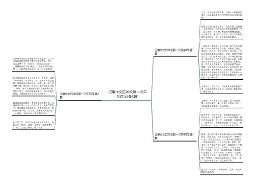 记事作文四年级第一次买东西(必备3篇)