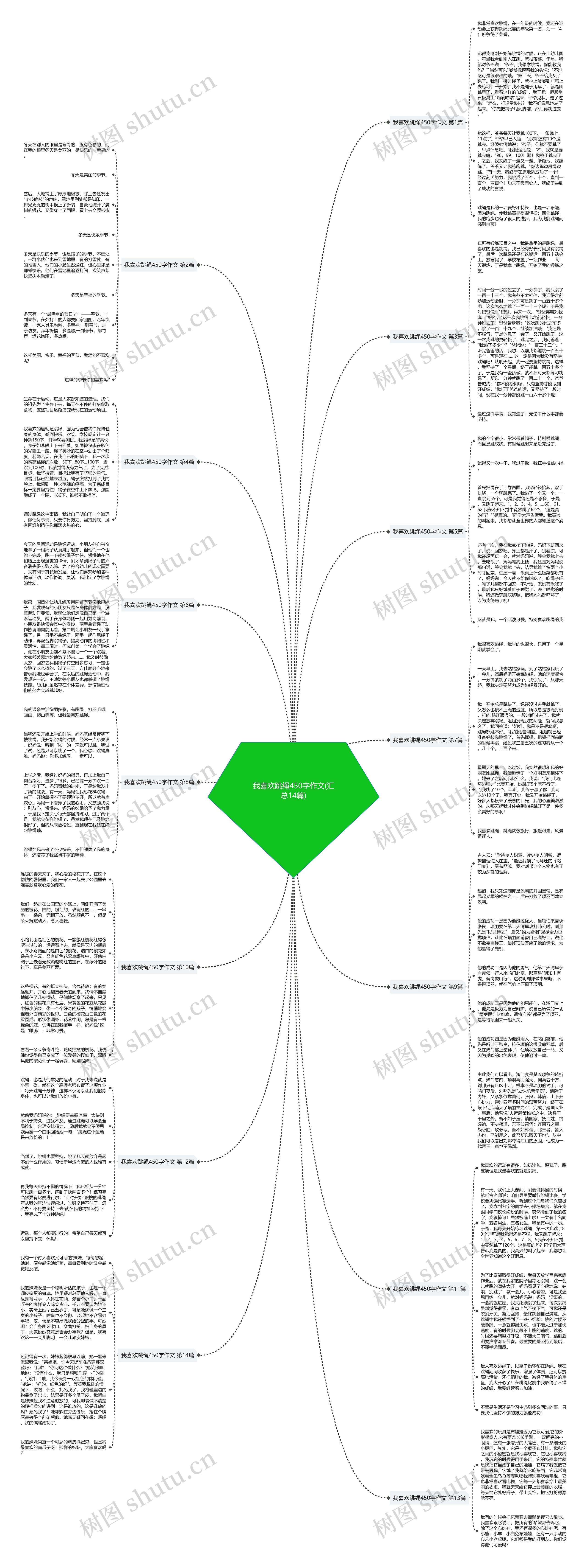 我喜欢跳绳450字作文(汇总14篇)思维导图