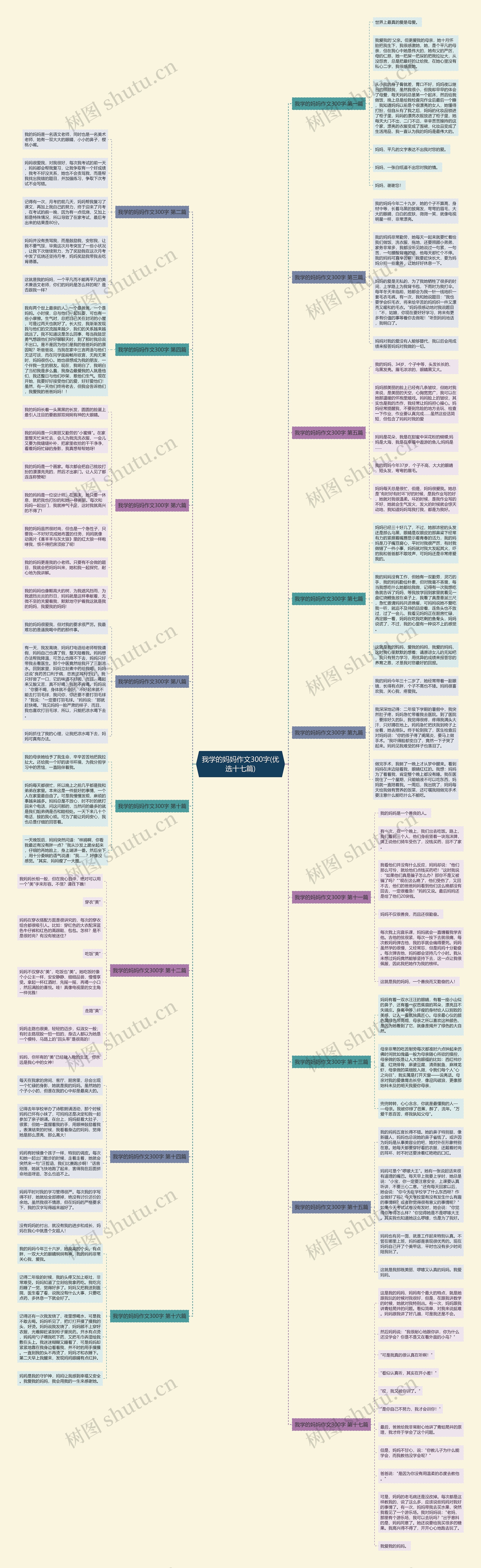 我学的妈妈作文300字(优选十七篇)思维导图