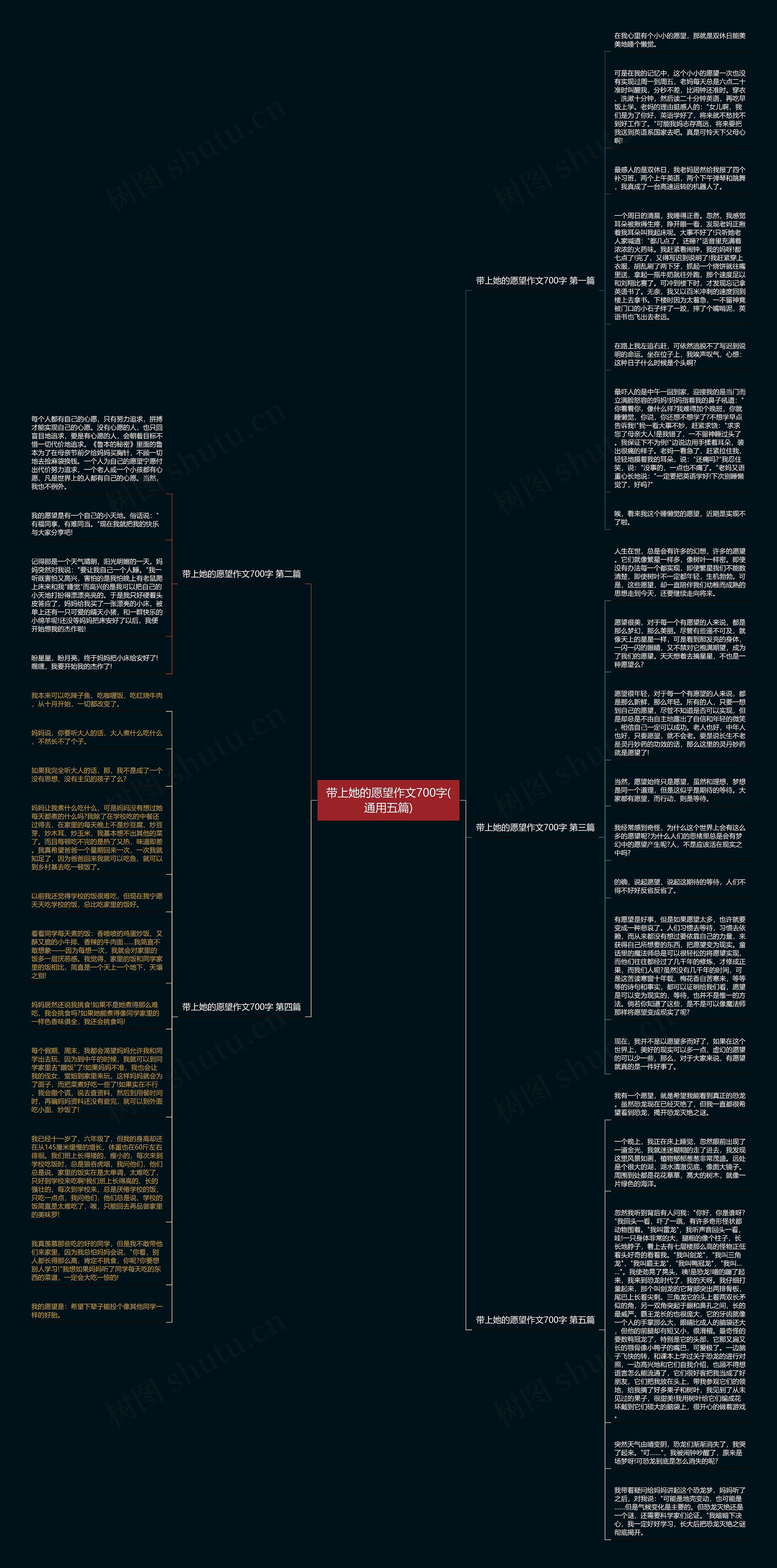 带上她的愿望作文700字(通用五篇)思维导图