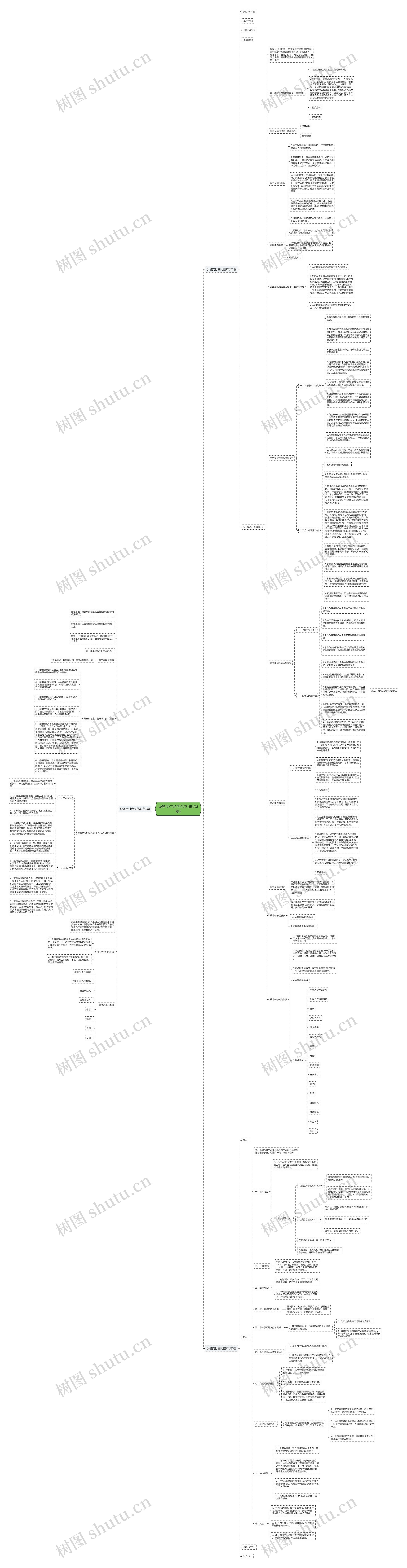 设备交付合同范本(精选3篇)思维导图