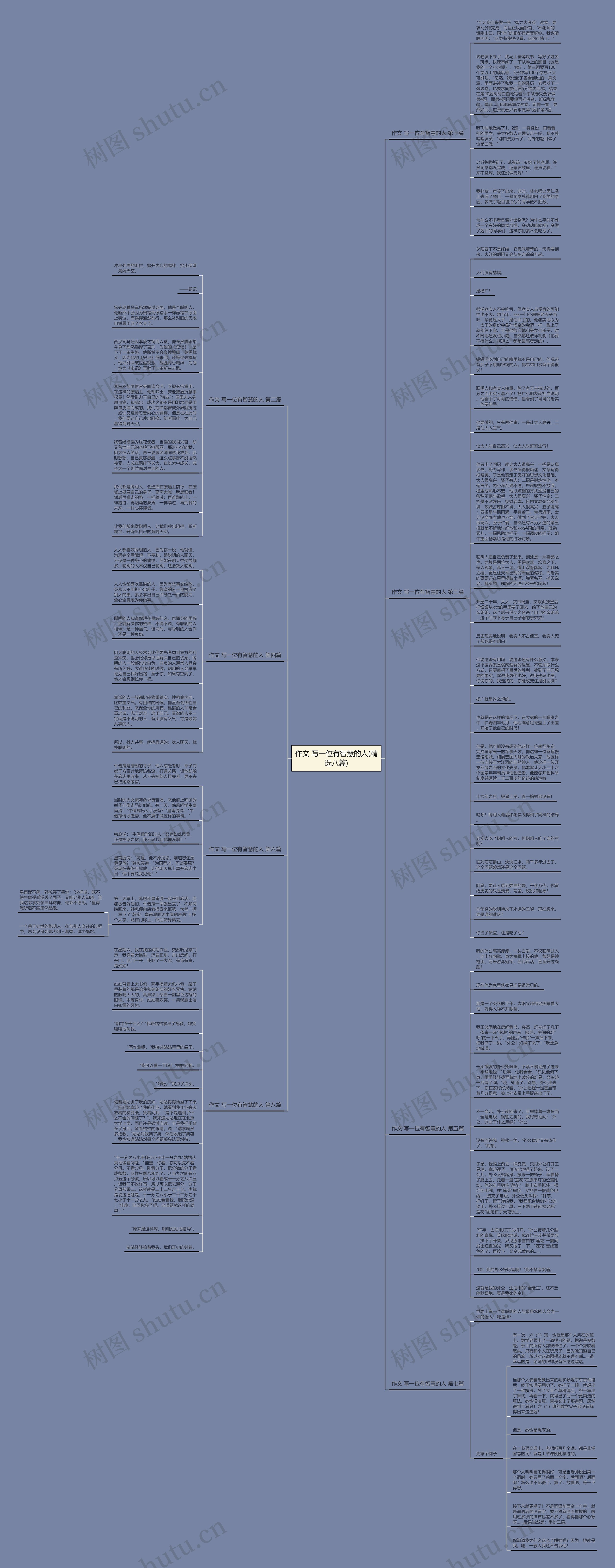 作文 写一位有智慧的人(精选八篇)思维导图