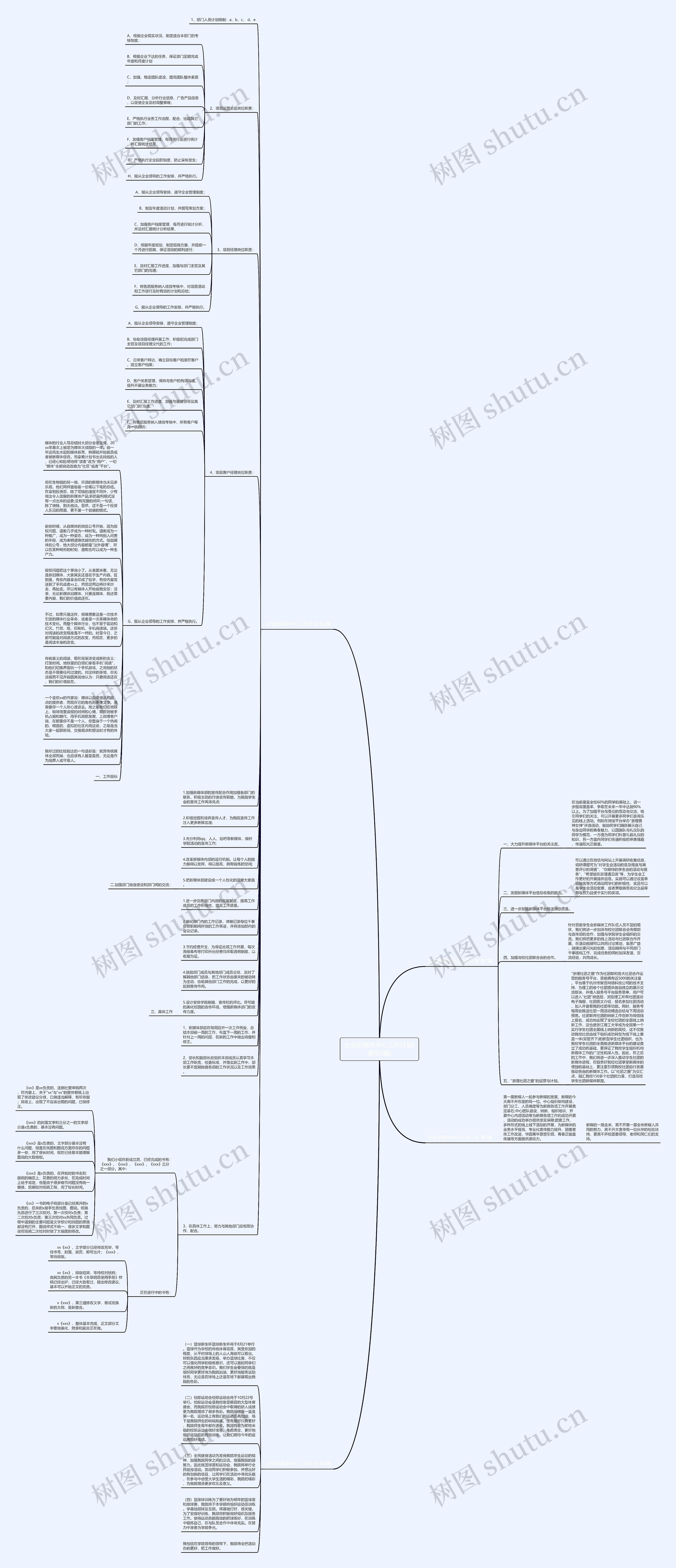 企业新媒体中心工作计划(通用4篇)思维导图