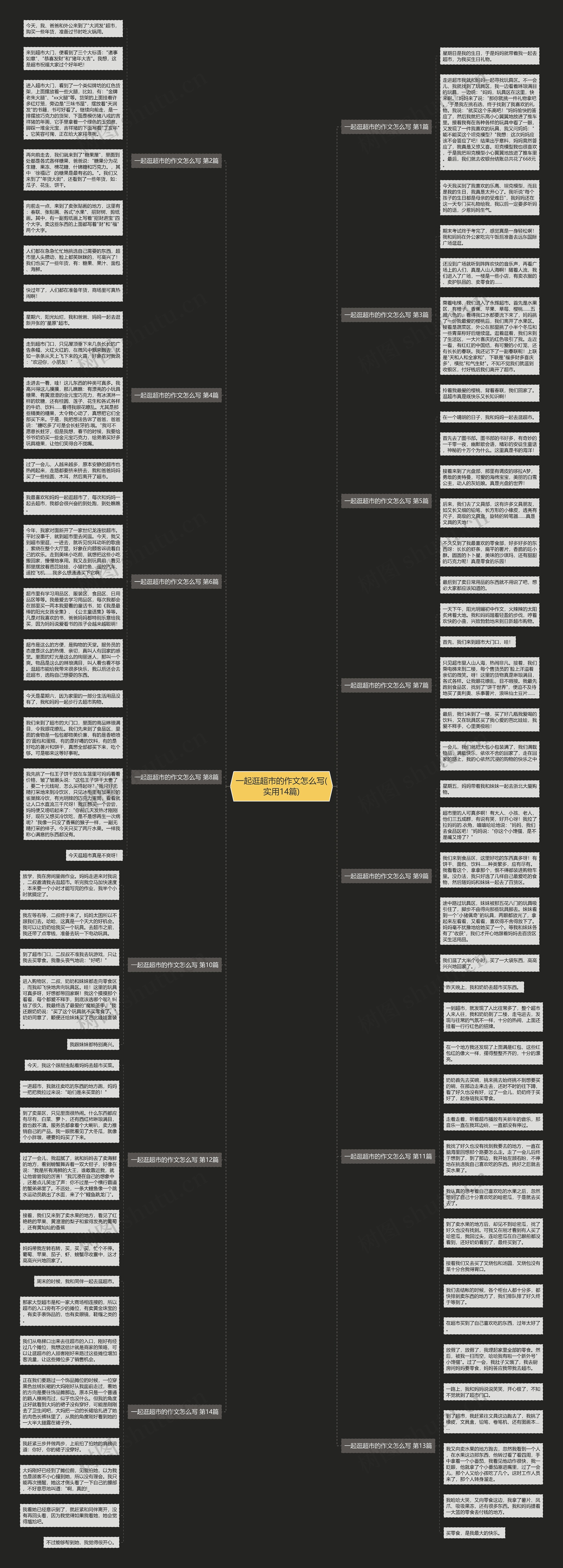 一起逛超市的作文怎么写(实用14篇)思维导图