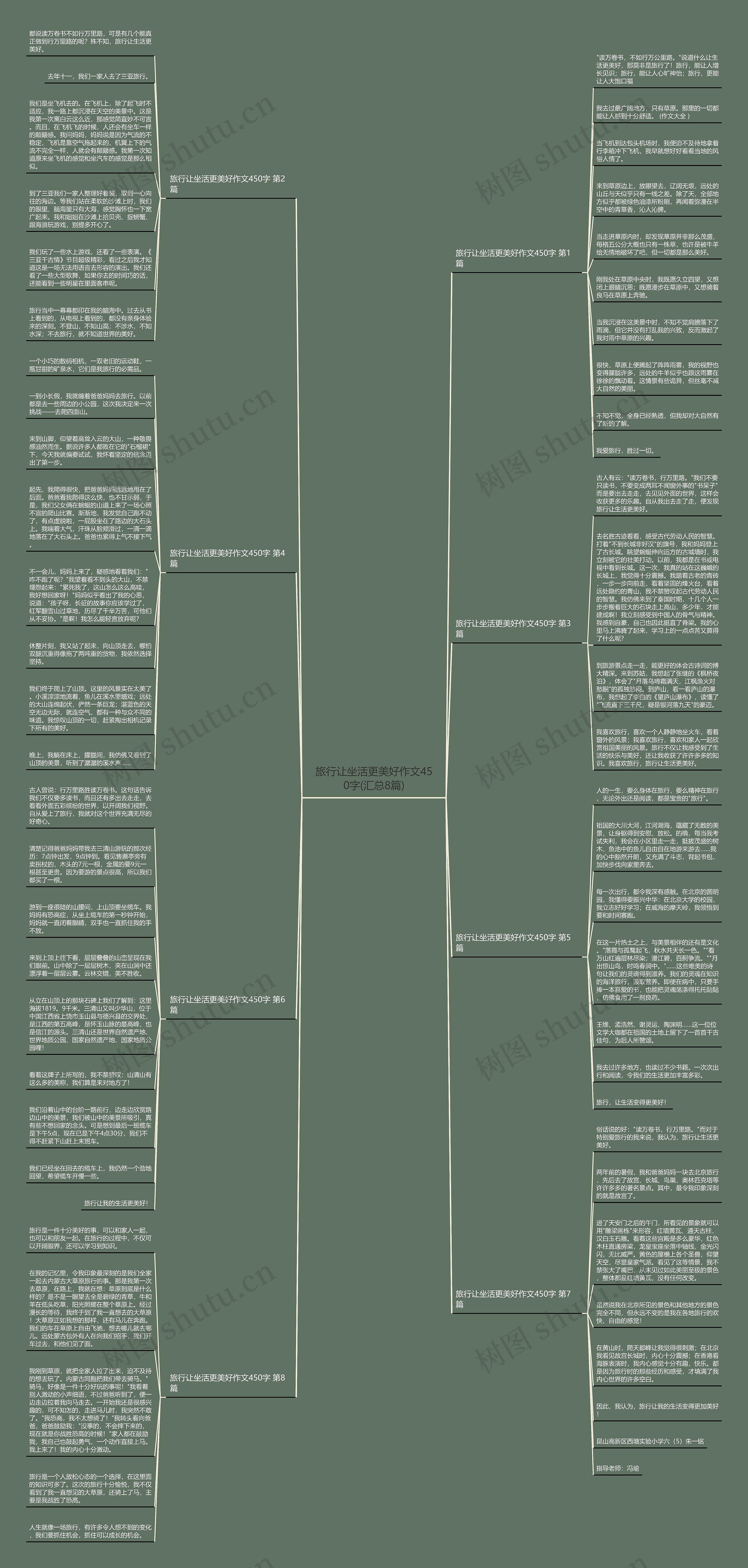 旅行让坐活更美好作文450字(汇总8篇)思维导图