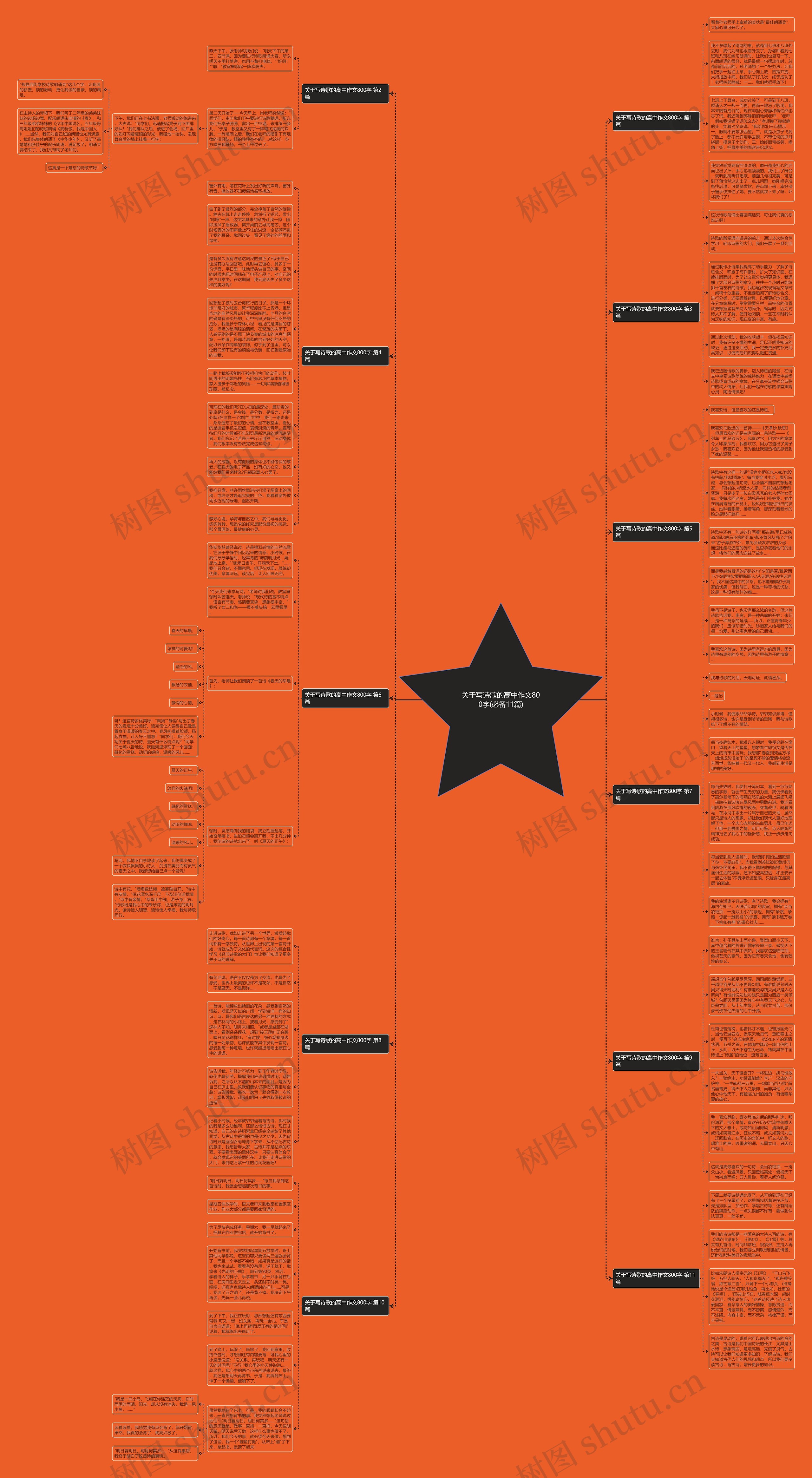 关于写诗歌的高中作文800字(必备11篇)思维导图