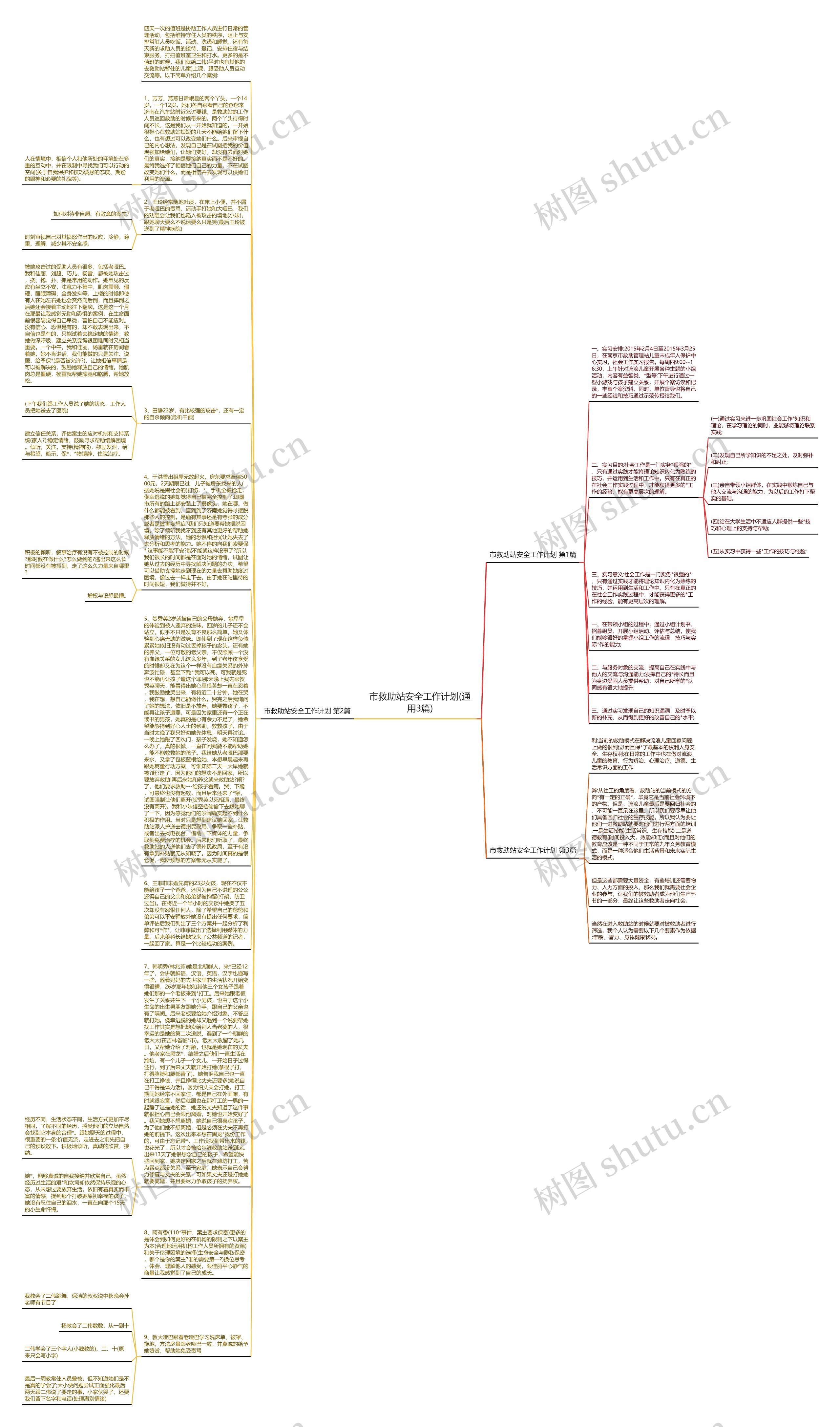 市救助站安全工作计划(通用3篇)思维导图