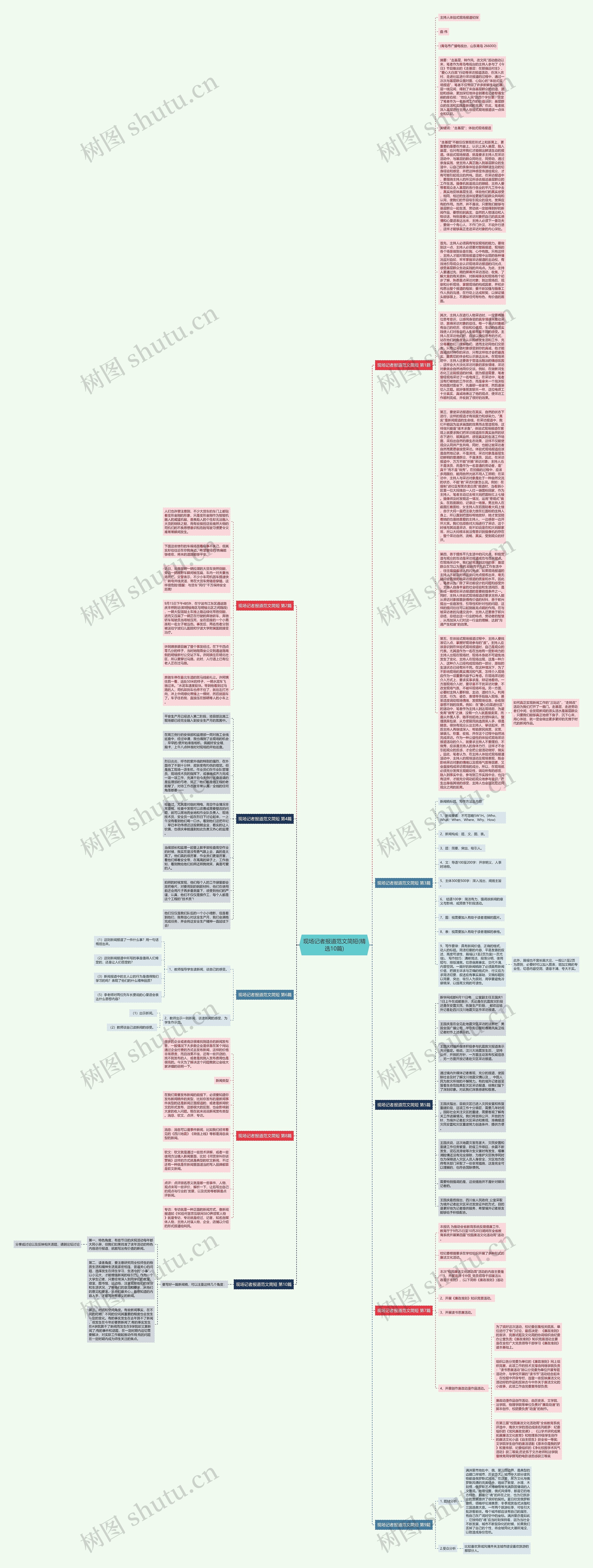 现场记者报道范文简短(精选10篇)思维导图