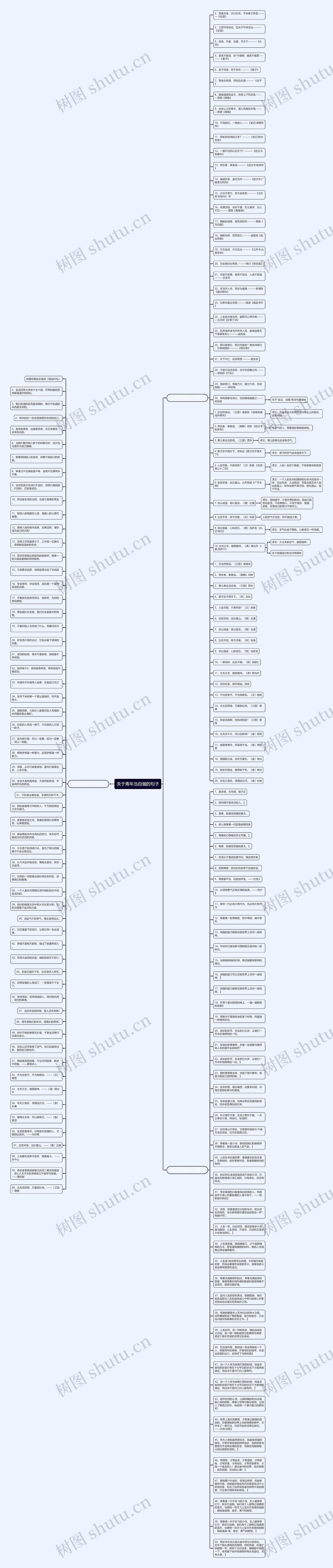 关于青年当自强的句子思维导图