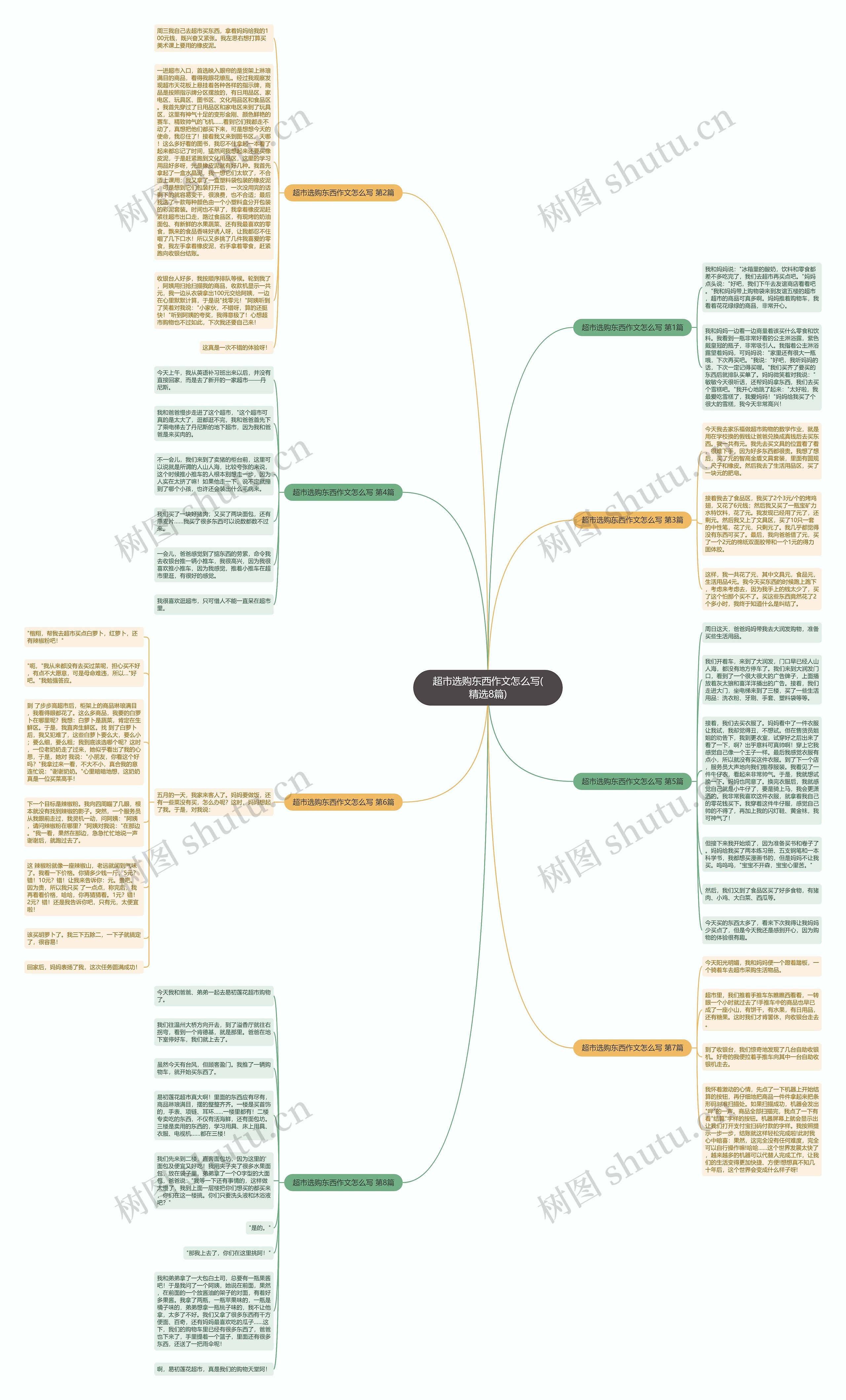 超市选购东西作文怎么写(精选8篇)思维导图