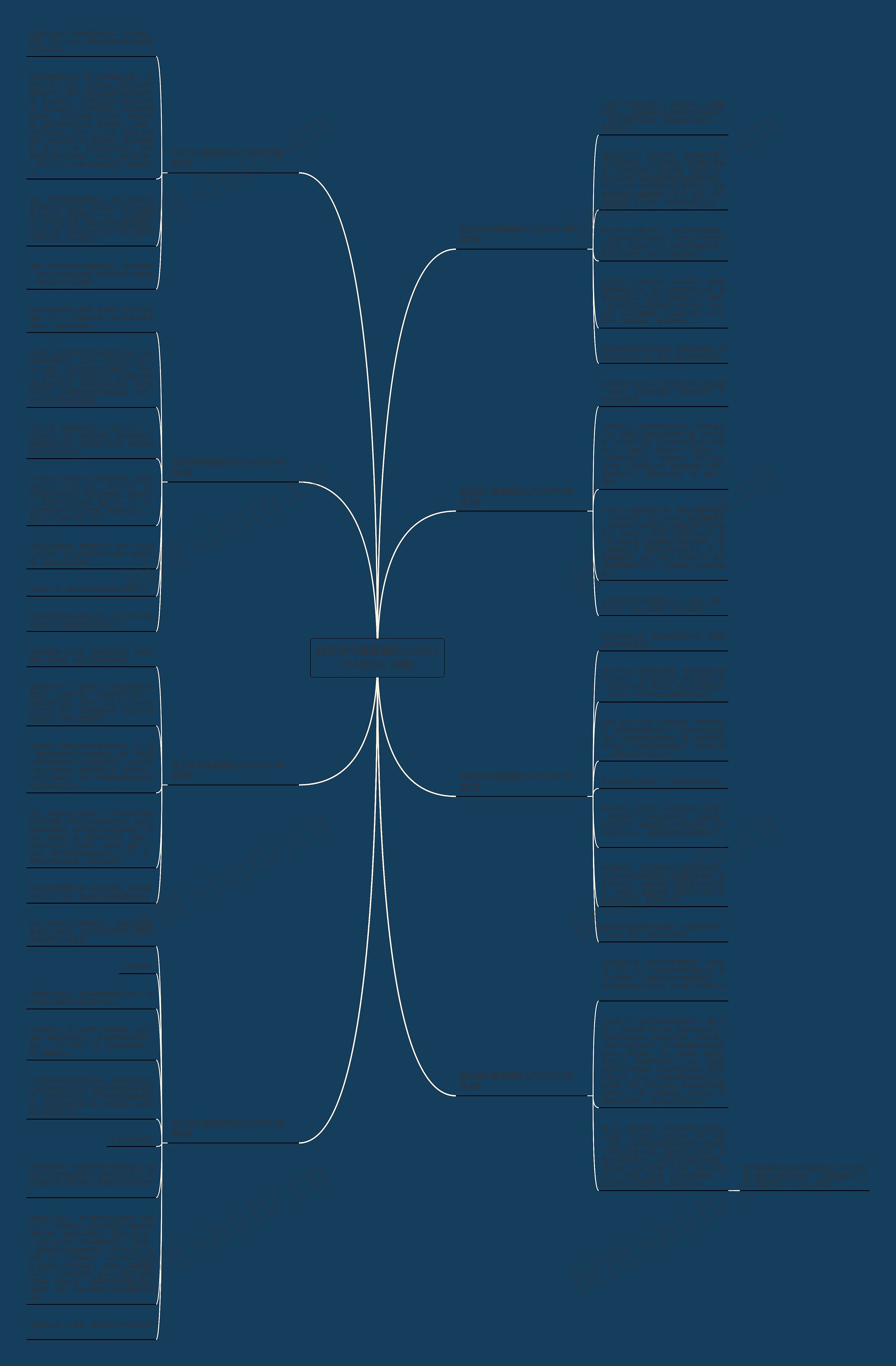 我生命中最重要的人作文2014年(热门8篇)思维导图