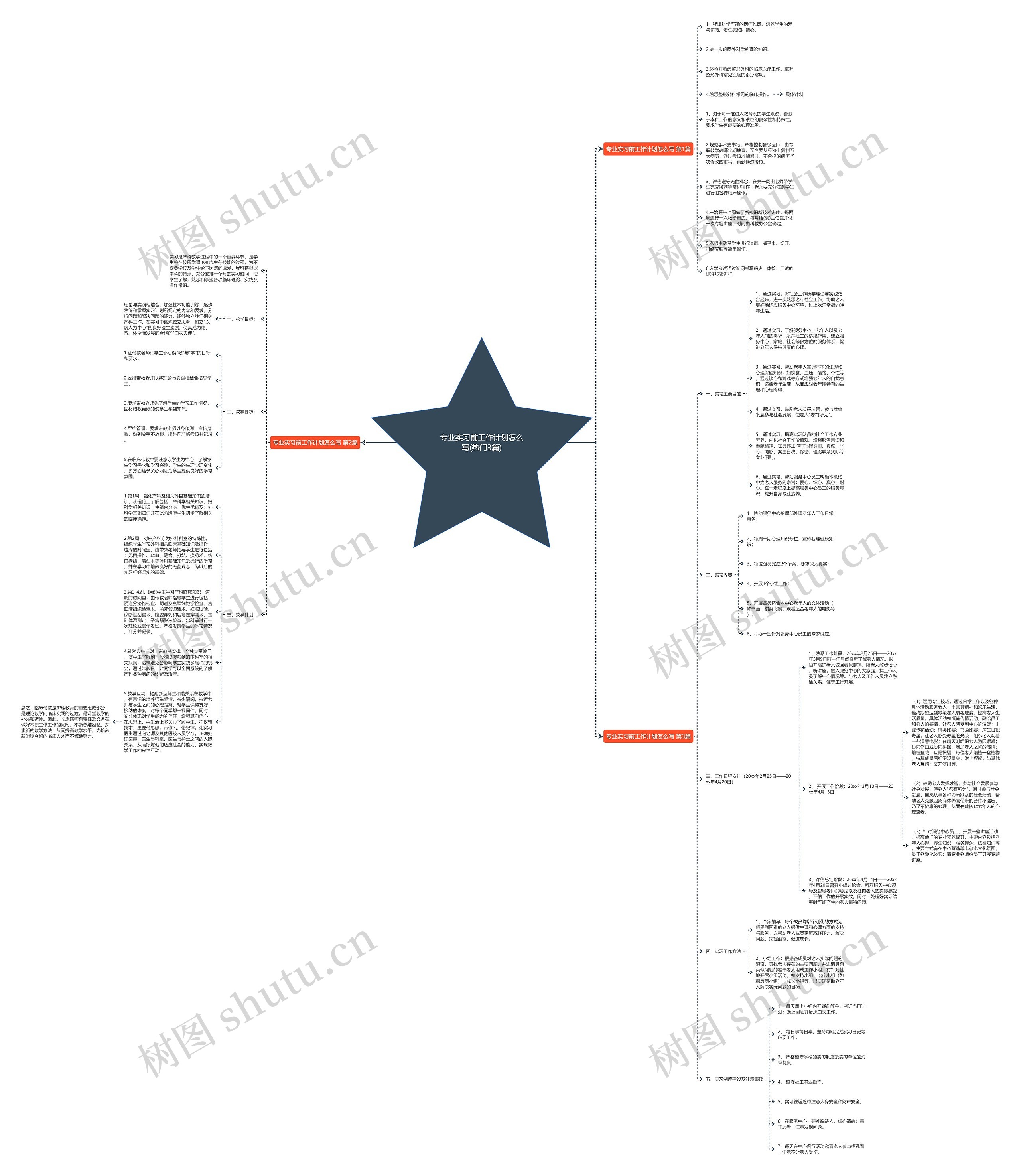 专业实习前工作计划怎么写(热门3篇)思维导图