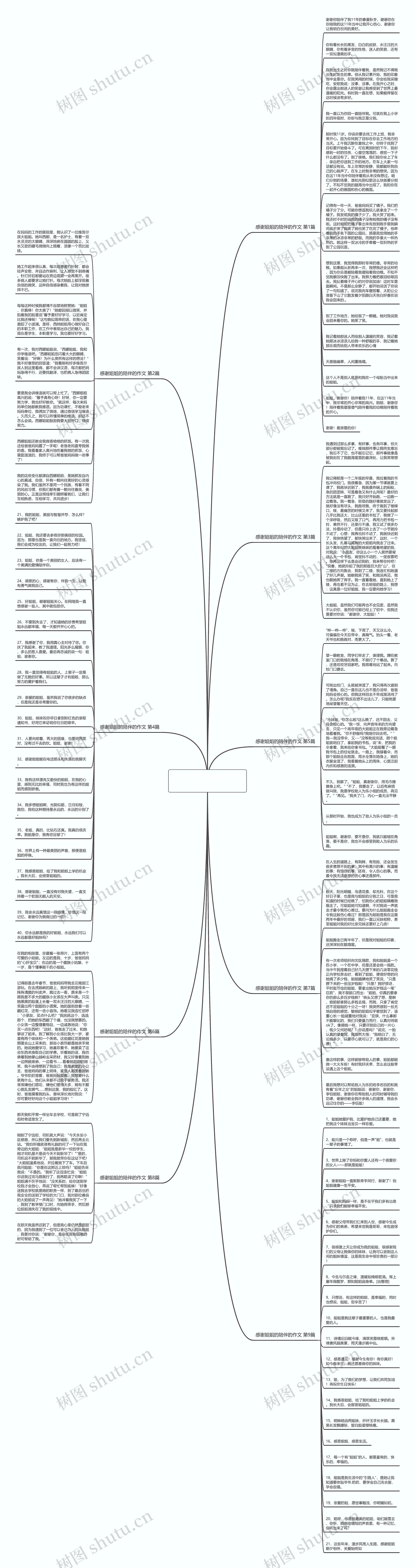 感谢姐姐的陪伴的作文(精选9篇)思维导图
