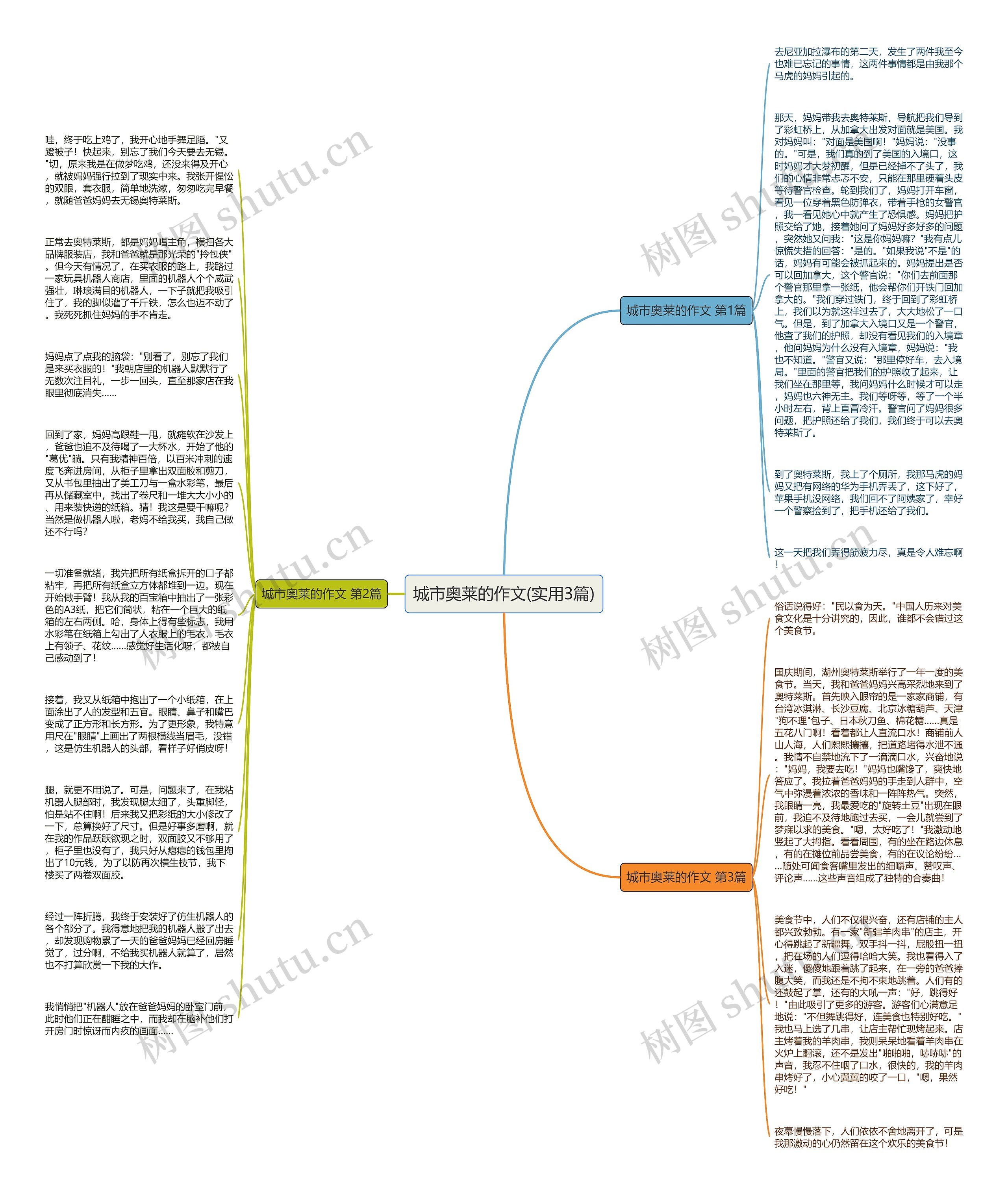 城市奥莱的作文(实用3篇)思维导图