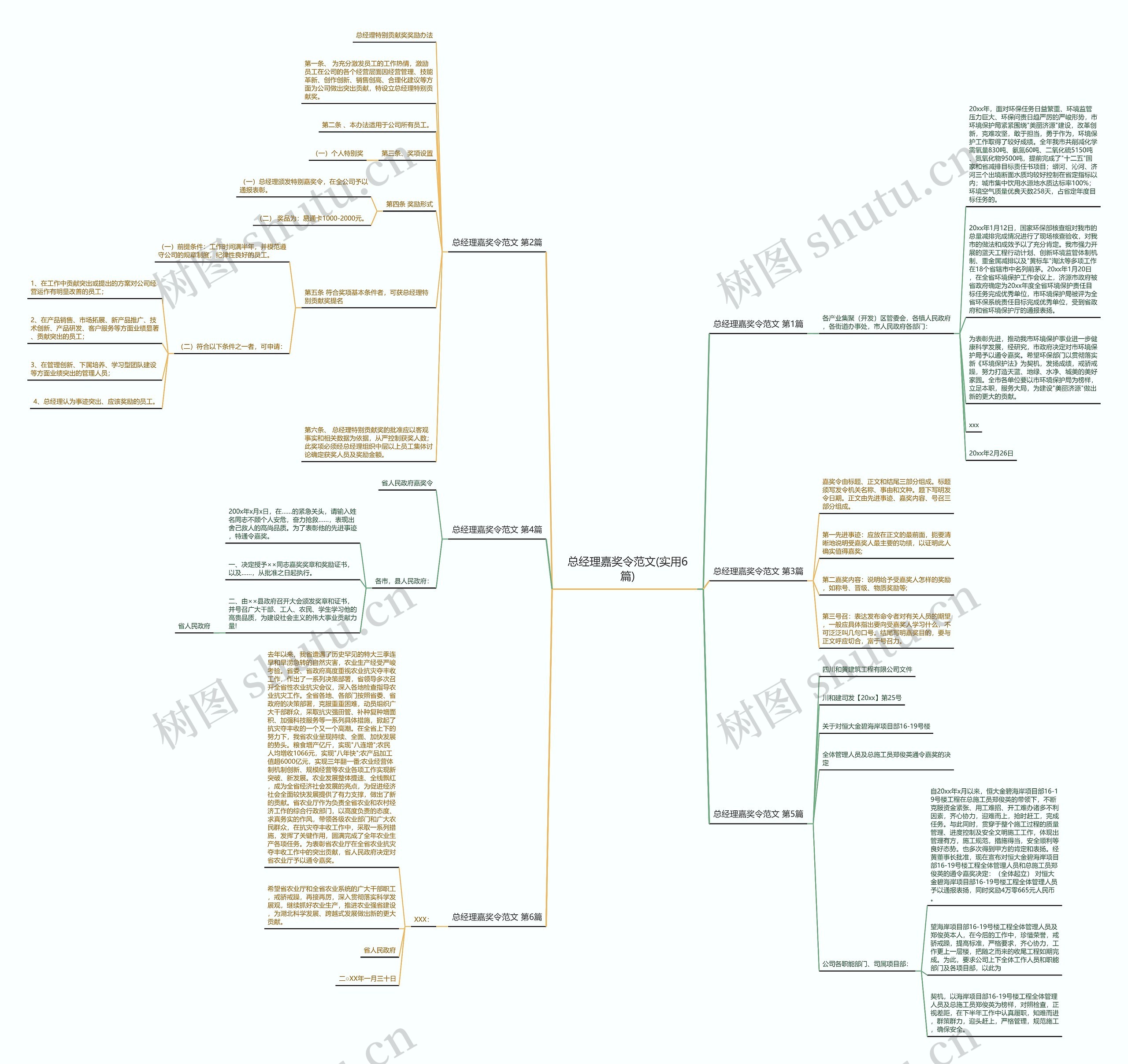 总经理嘉奖令范文(实用6篇)思维导图