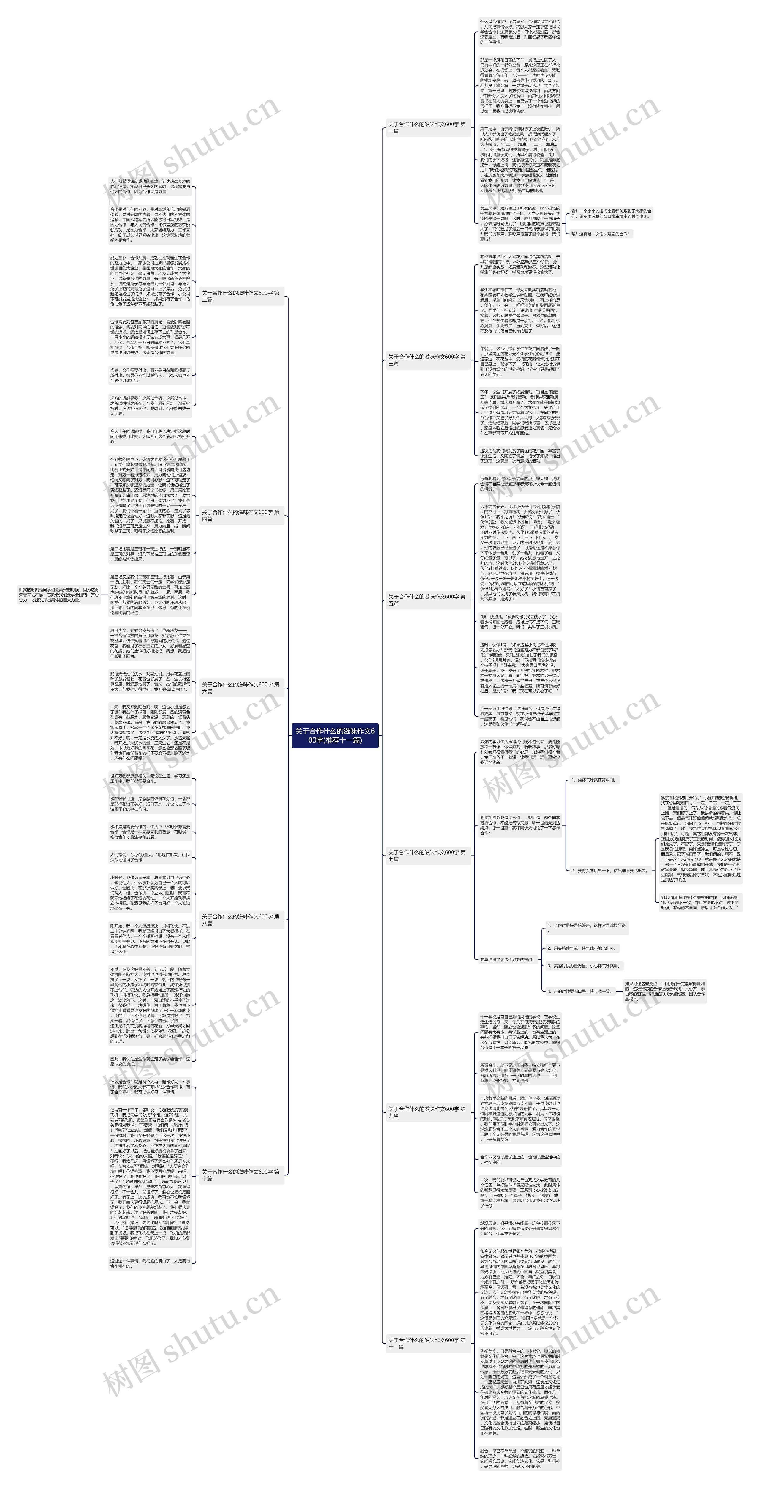 关于合作什么的滋味作文600字(推荐十一篇)思维导图