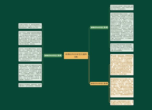新闻时评600字范文(通用6篇)思维导图