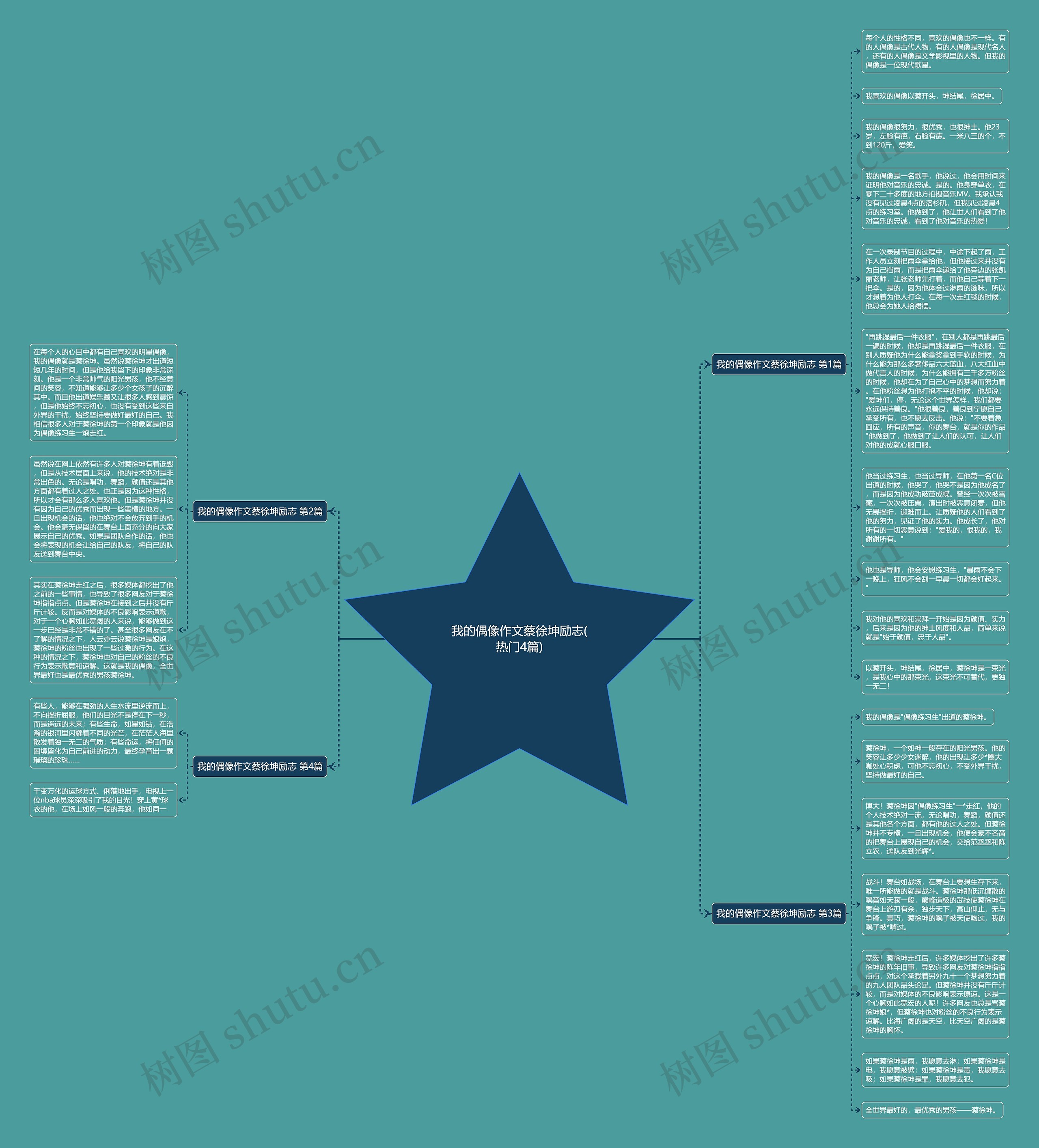 我的偶像作文蔡徐坤励志(热门4篇)思维导图