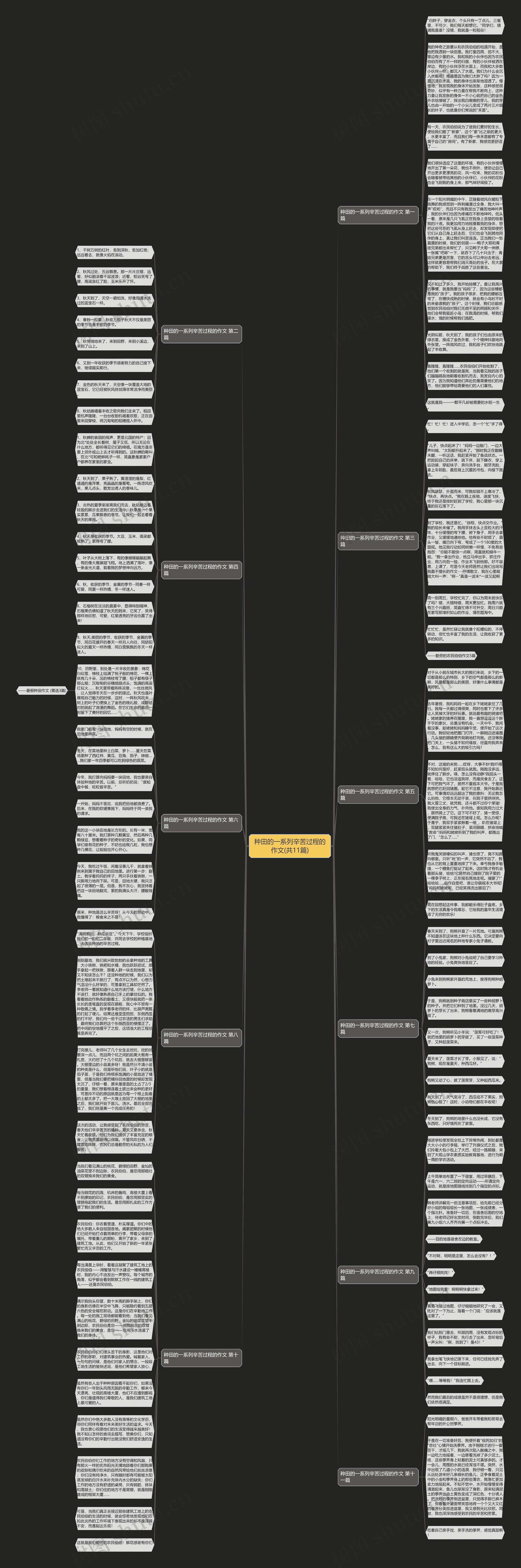 种田的一系列辛苦过程的作文(共11篇)思维导图