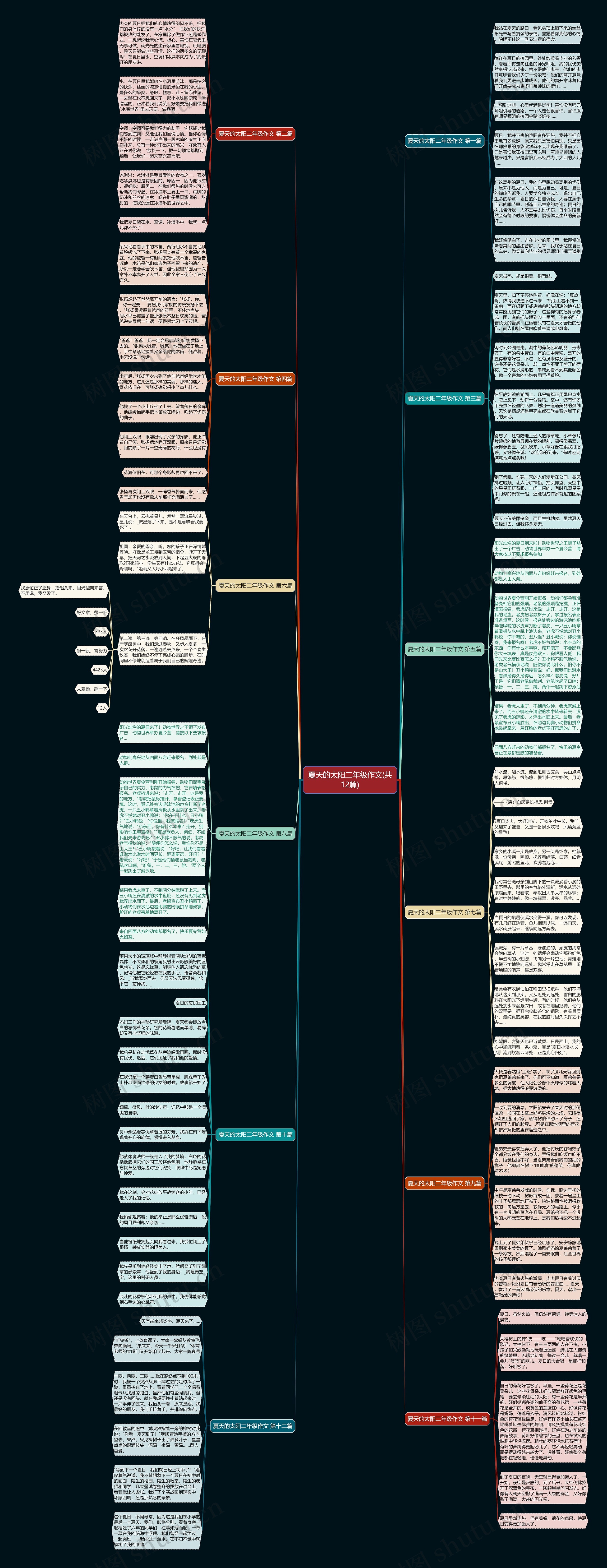 夏天的太阳二年级作文(共12篇)思维导图