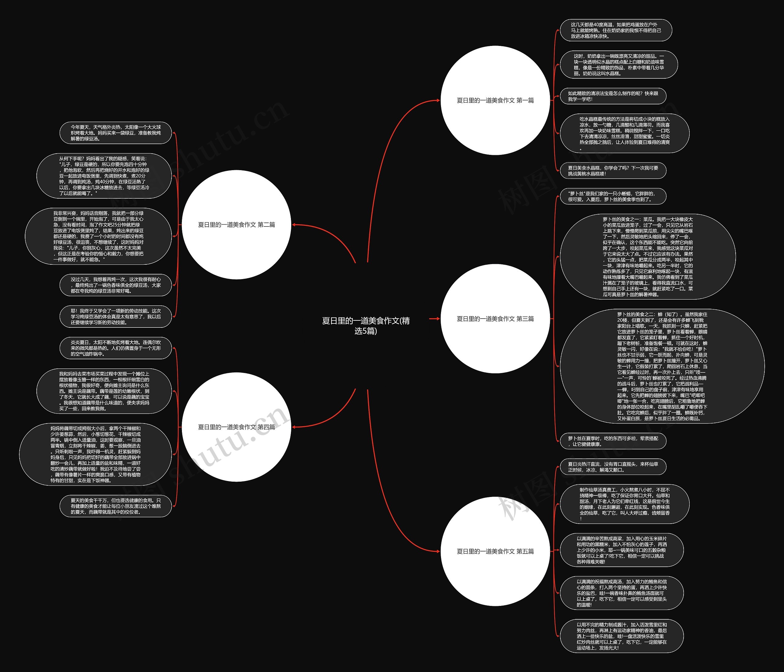 夏日里的一道美食作文(精选5篇)思维导图