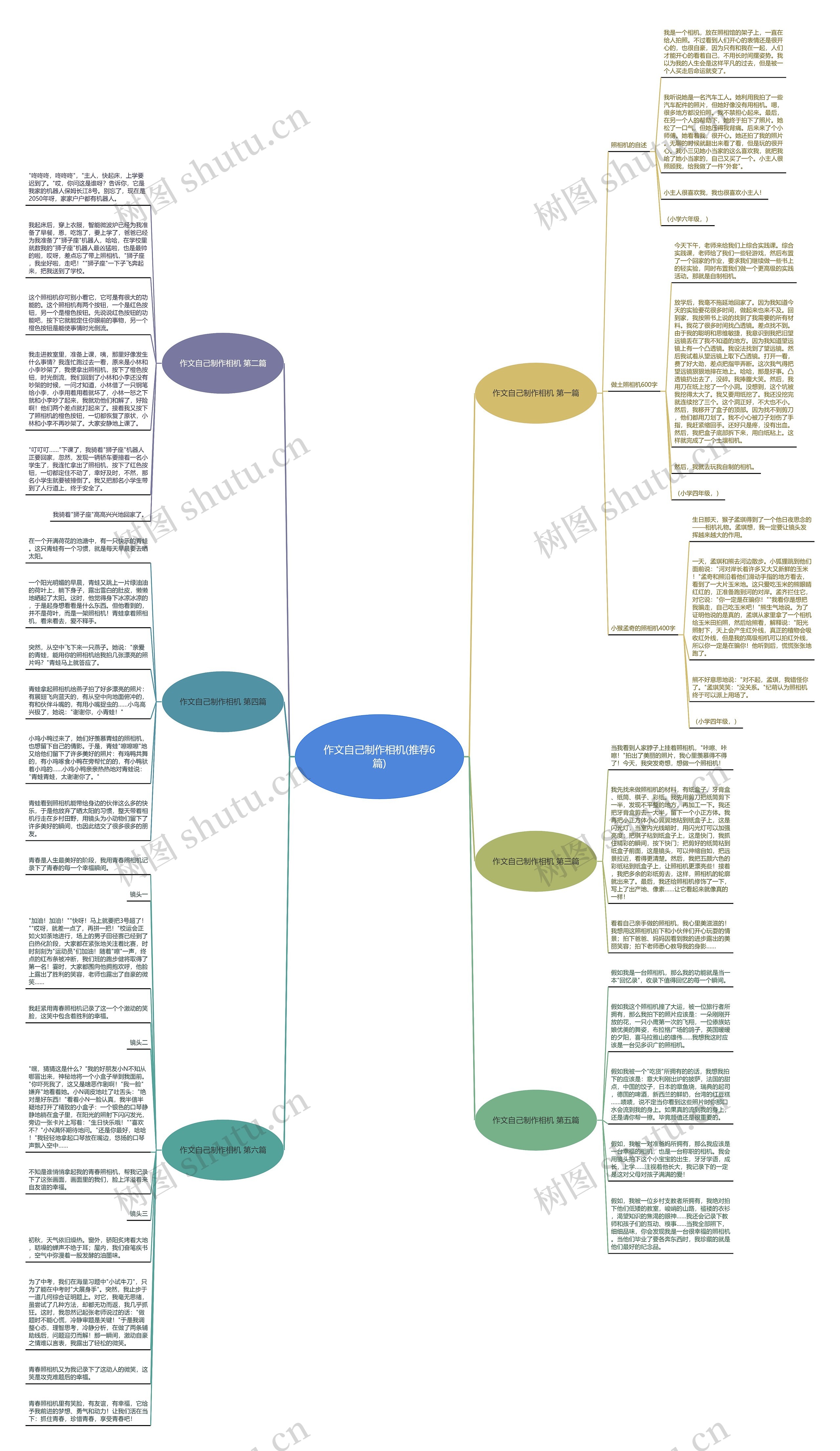 作文自己制作相机(推荐6篇)思维导图