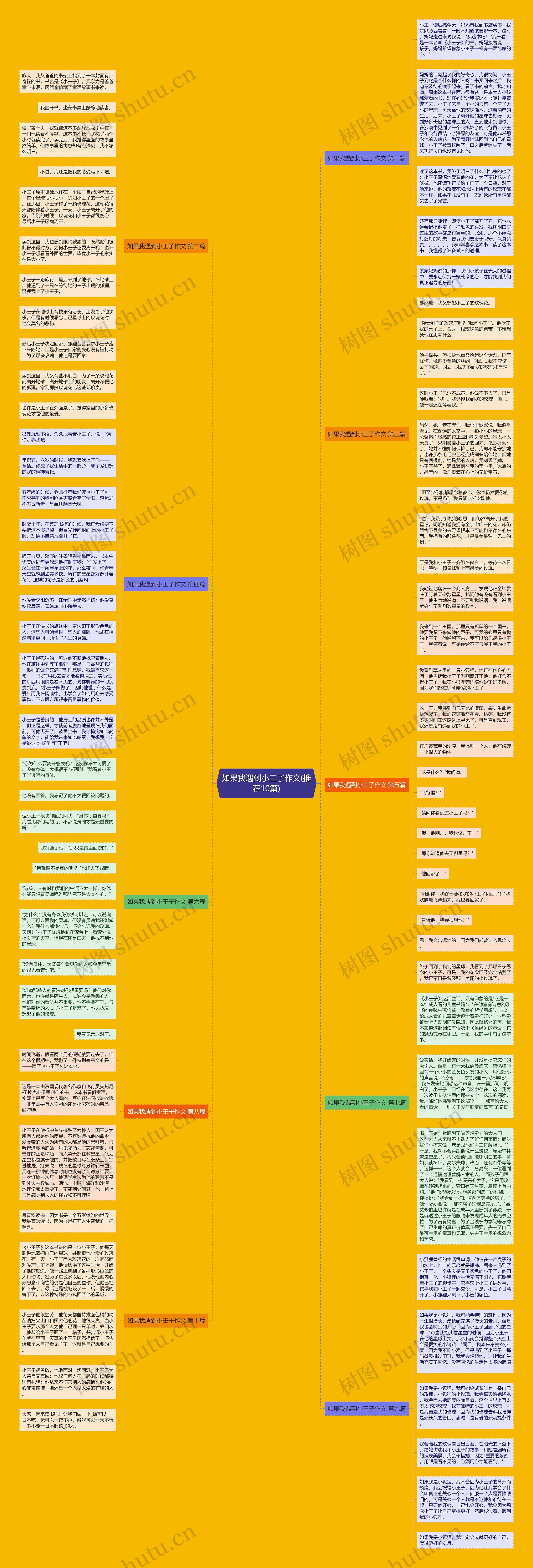 如果我遇到小王子作文(推荐10篇)思维导图