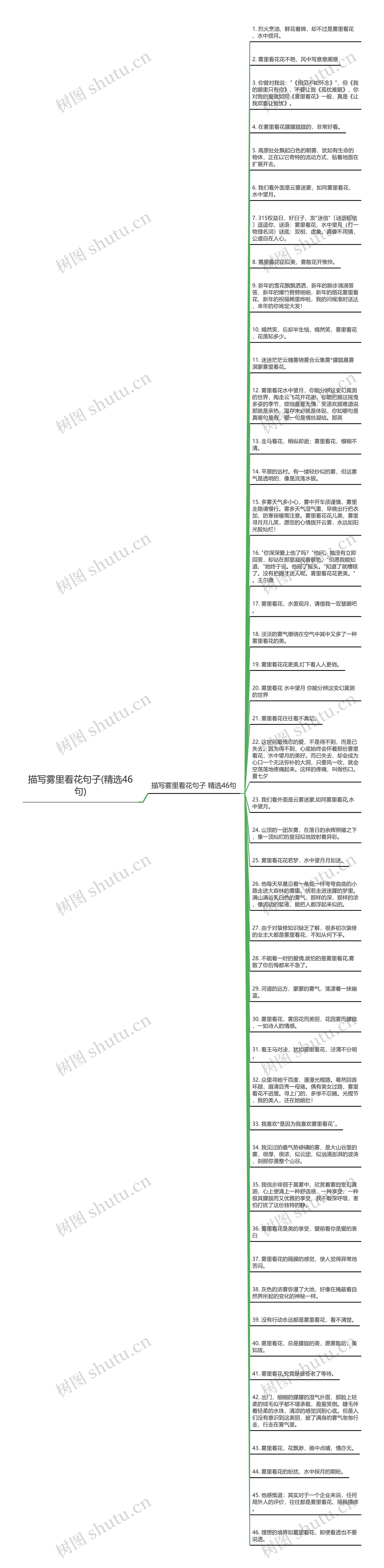 描写雾里看花句子(精选46句)思维导图