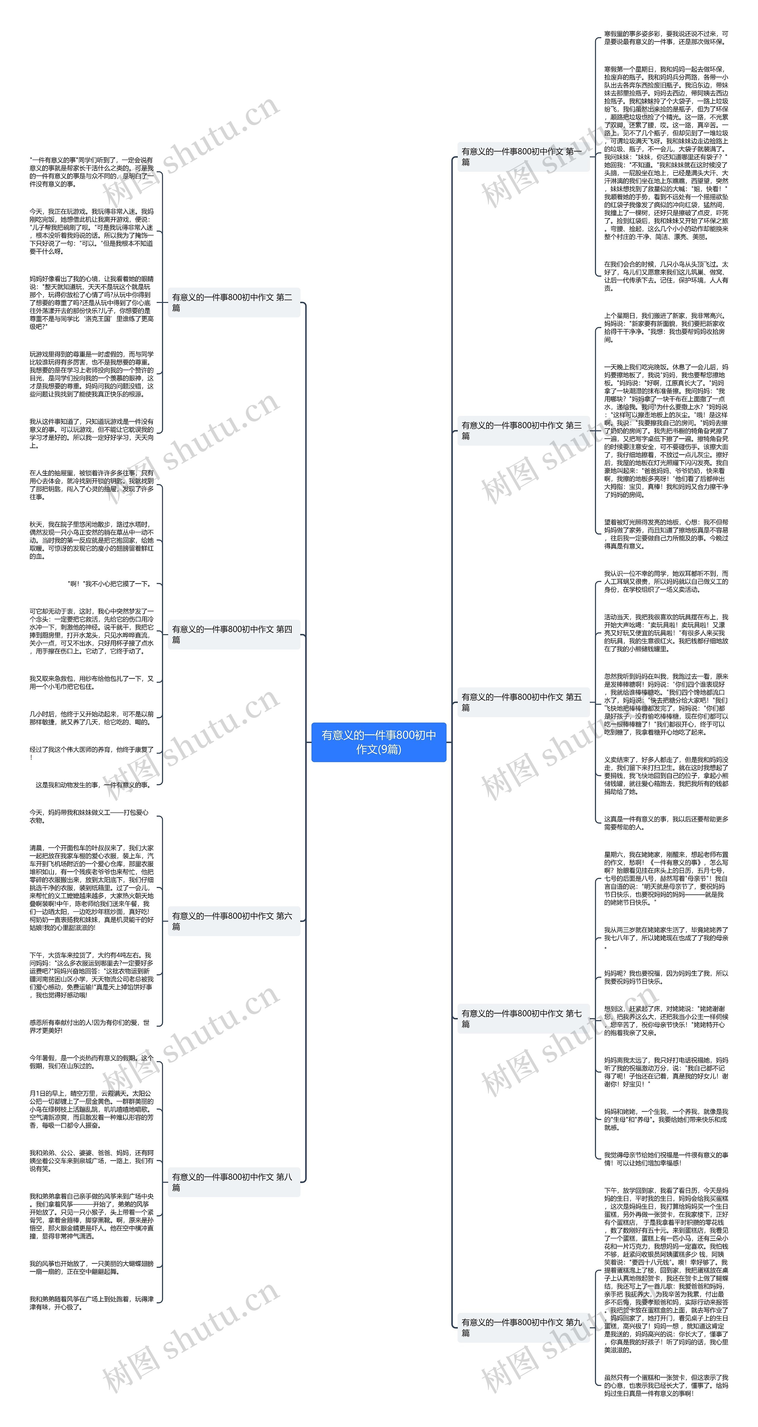有意义的一件事800初中作文(9篇)思维导图